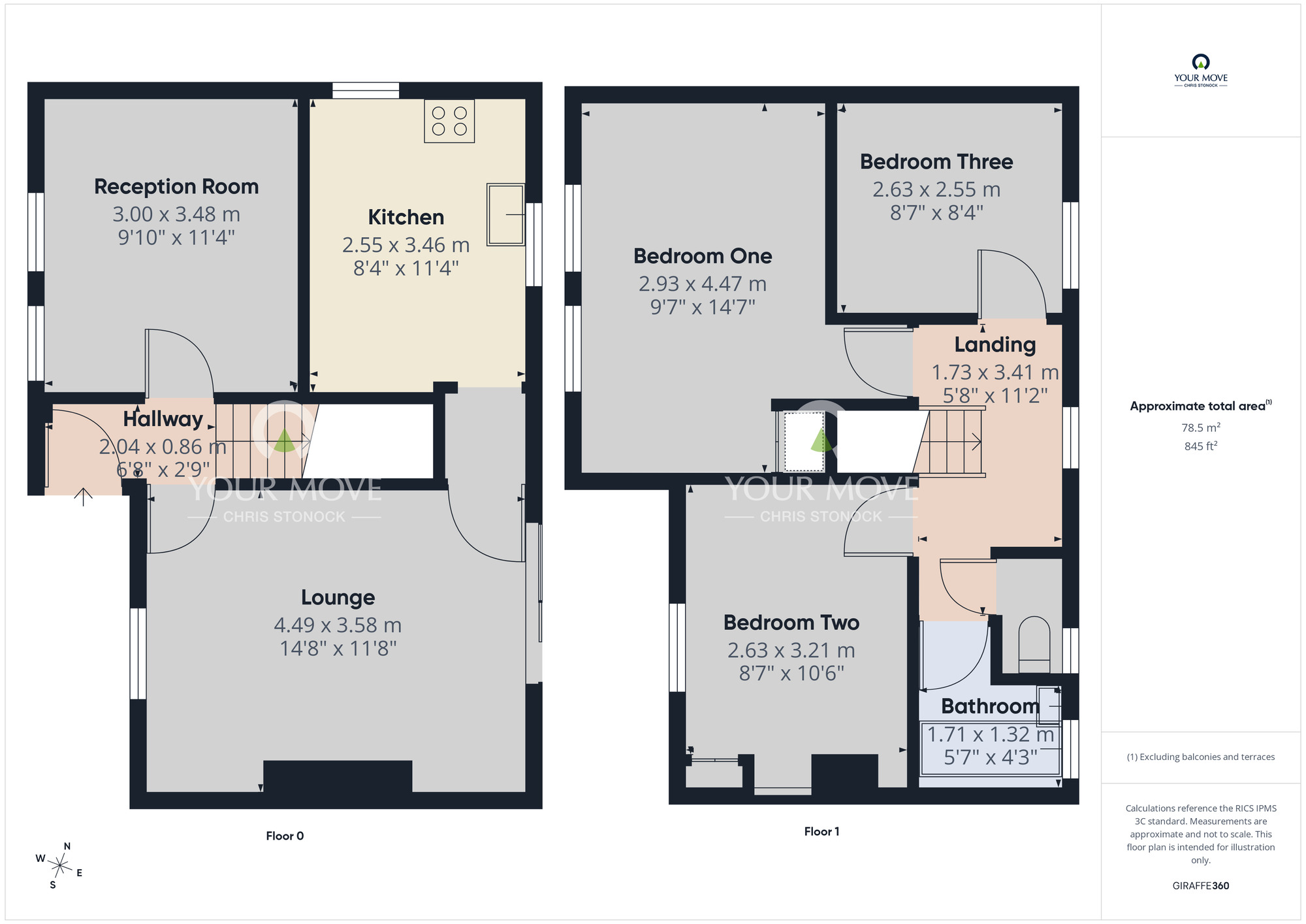 Floorplan of 3 bedroom Semi Detached House to rent, Lownds Terrace, Newcastle upon Tyne, Tyne and Wear, NE6