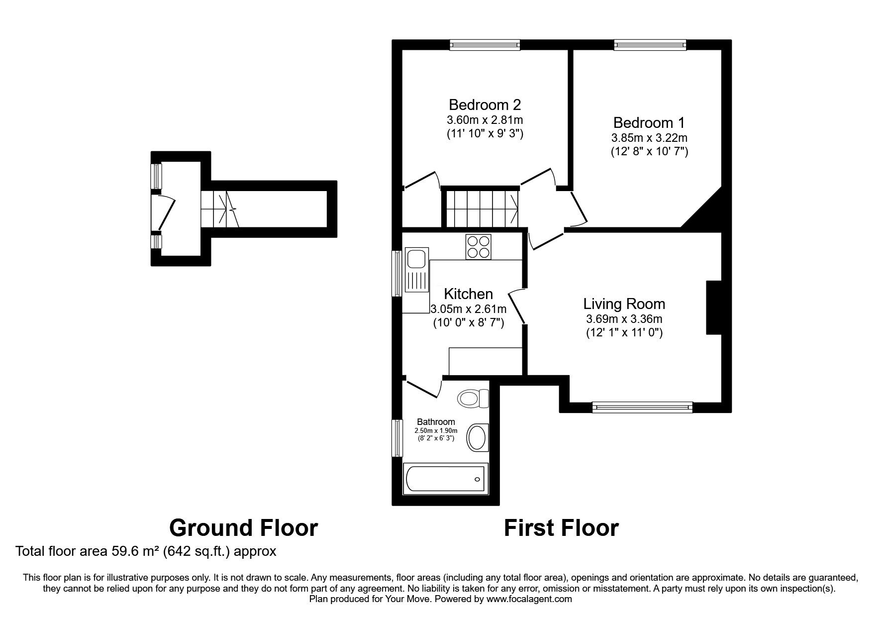 Floorplan of 2 bedroom  Flat for sale, Hardy Grove, Wallsend, Tyne and Wear, NE28
