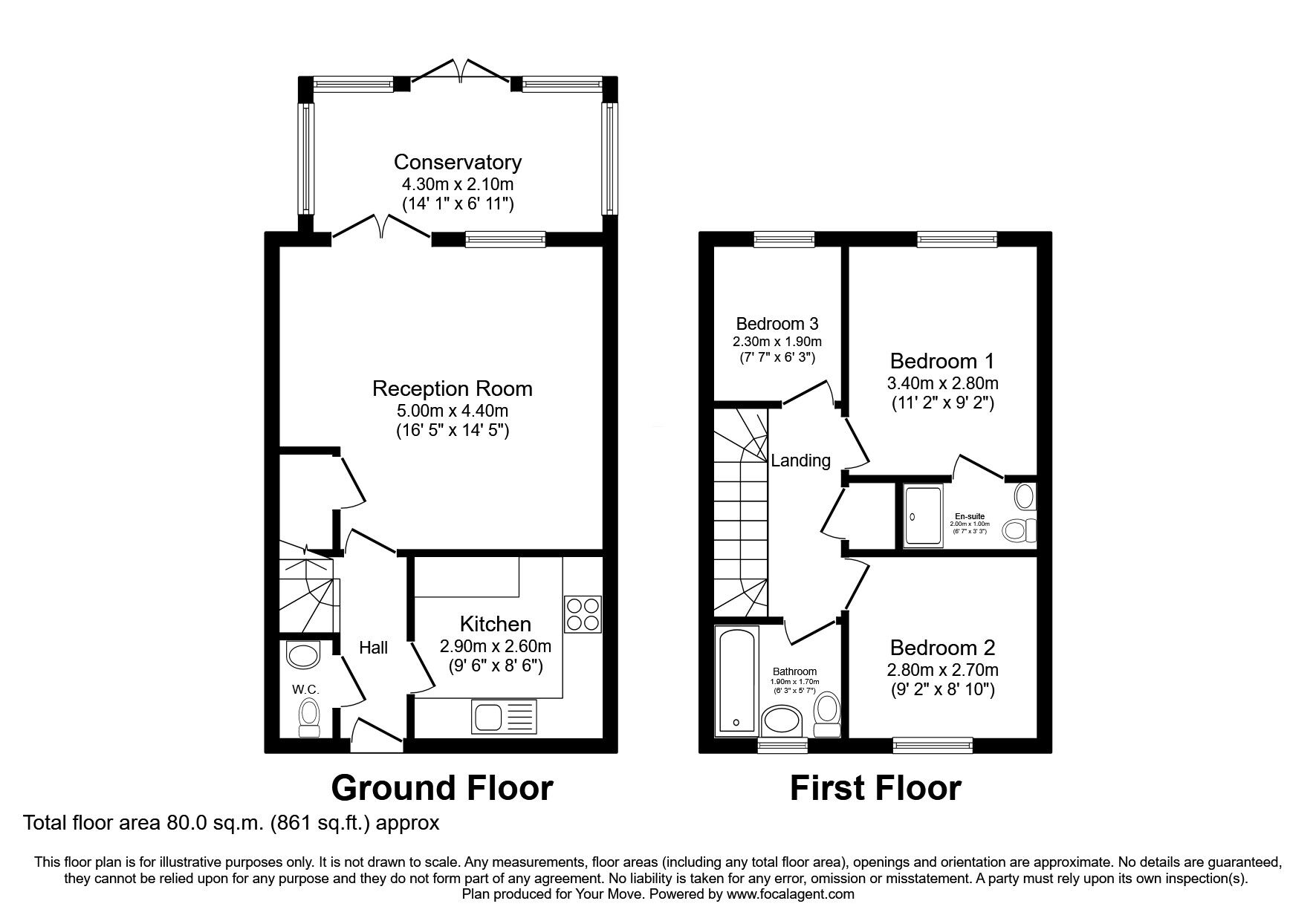 Floorplan of 3 bedroom Detached House for sale, Howdon Green, Wallsend, Tyne and Wear, NE28