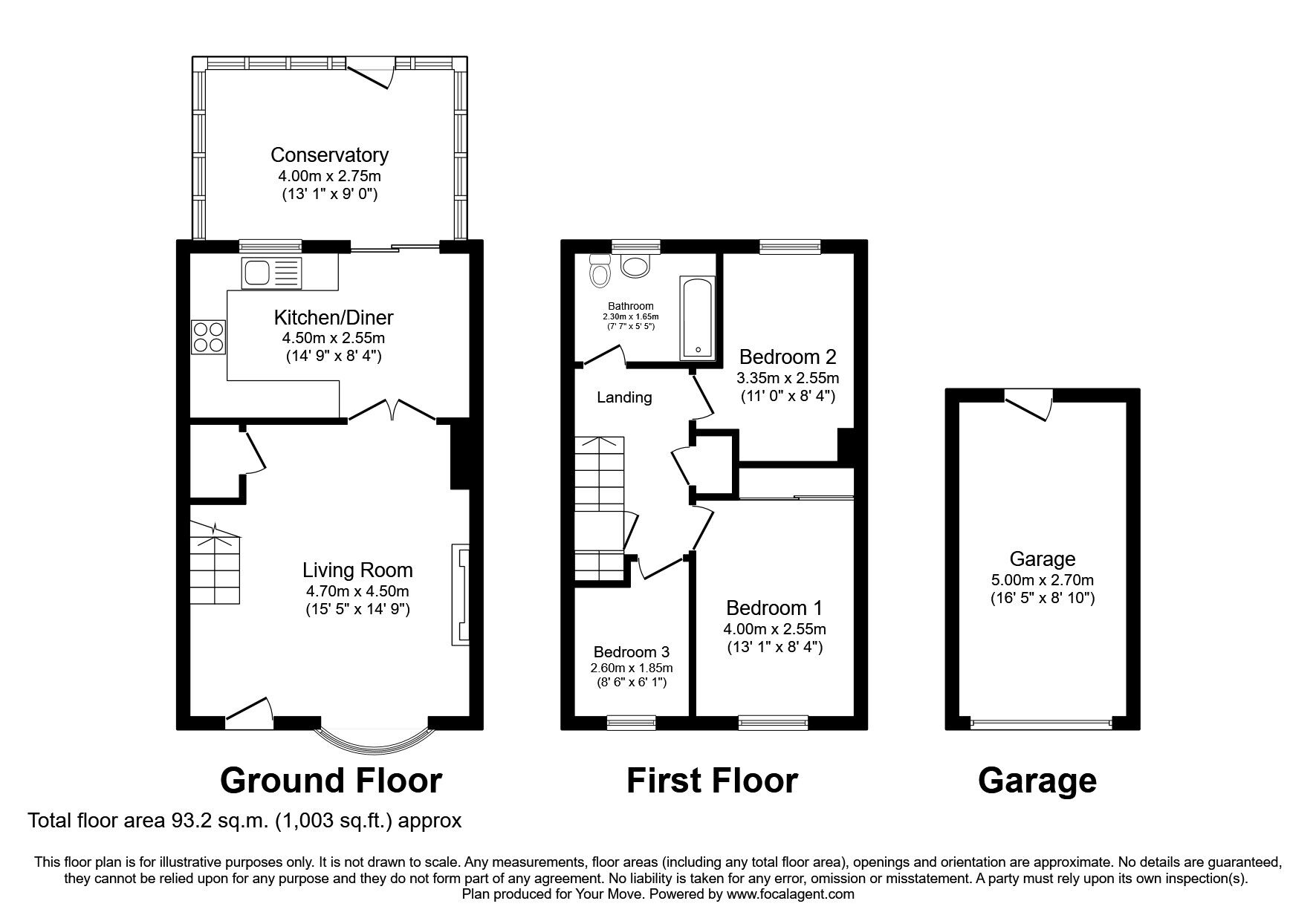 Floorplan of 3 bedroom Mid Terrace House for sale, Farndale, Wallsend, Tyne and Wear, NE28