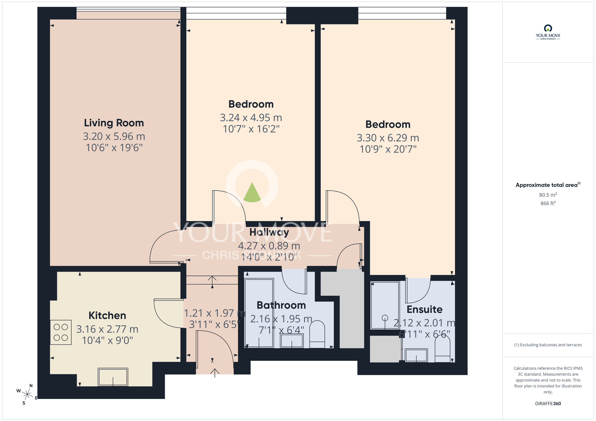 Floorplan of 2 bedroom Flat to rent, Wills Oval, Newcastle upon Tyne, Tyne and Wear, NE7