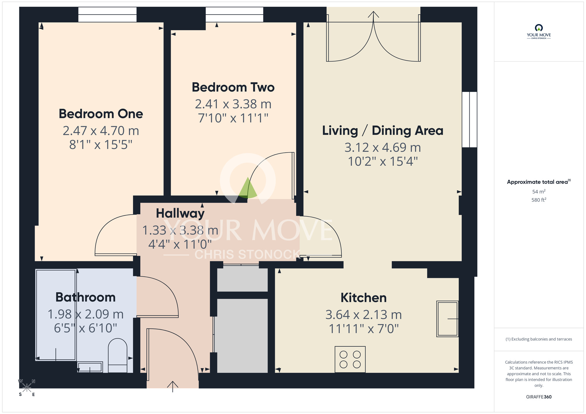 Floorplan of 2 bedroom Flat to rent, Howard Street, Newcastle upon Tyne, Tyne and Wear, NE1