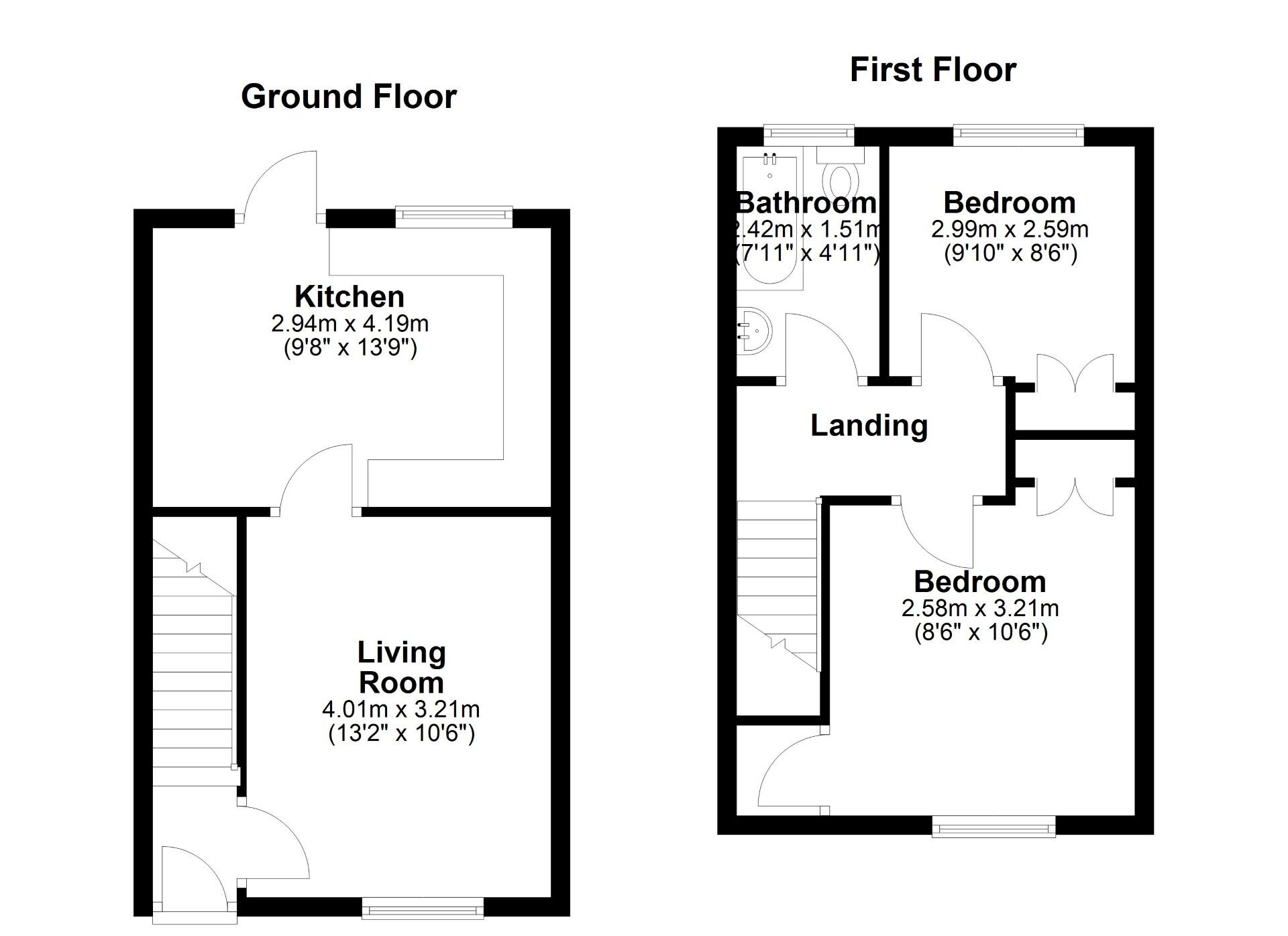 Floorplan of 2 bedroom Semi Detached House for sale, Windsor Drive, Wallsend, NE28