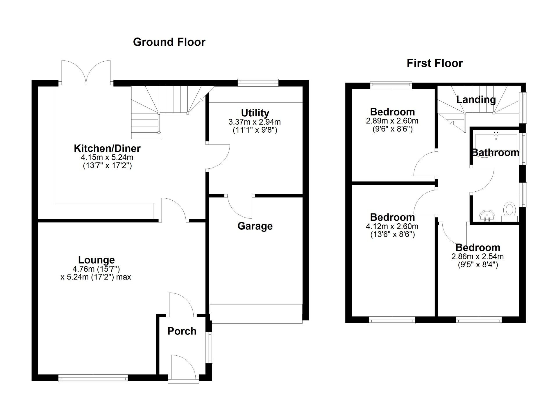 Floorplan of 3 bedroom Semi Detached House for sale, Kings Road North, Wallsend, Tyne and Wear, NE28