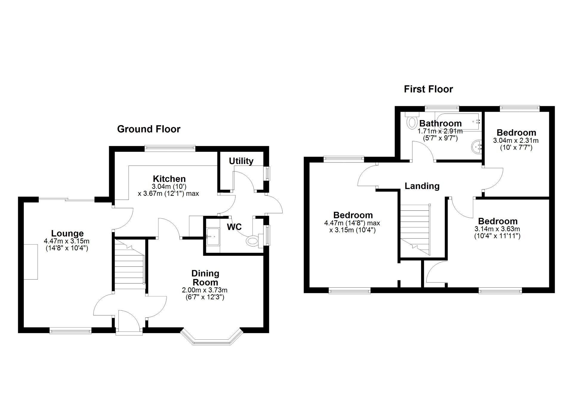 Floorplan of 3 bedroom Semi Detached House for sale, Swan Avenue, Wallsend, NE28