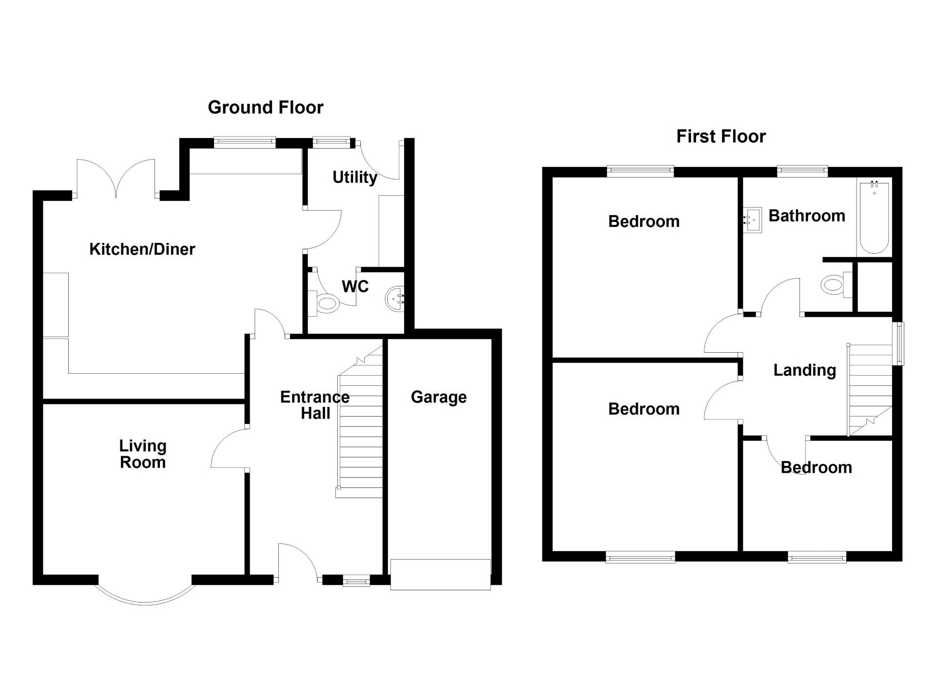 Floorplan of 3 bedroom Semi Detached House for sale, Woodhead Road, Newcastle upon Tyne, Tyne and Wear, NE6
