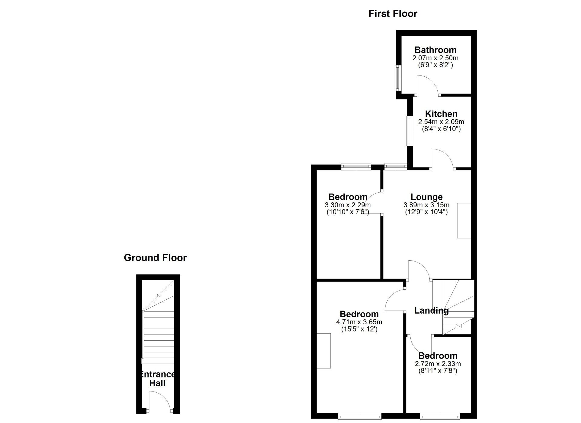 Floorplan of 3 bedroom  Flat for sale, Laurel Street, Wallsend, Tyne and Wear, NE28