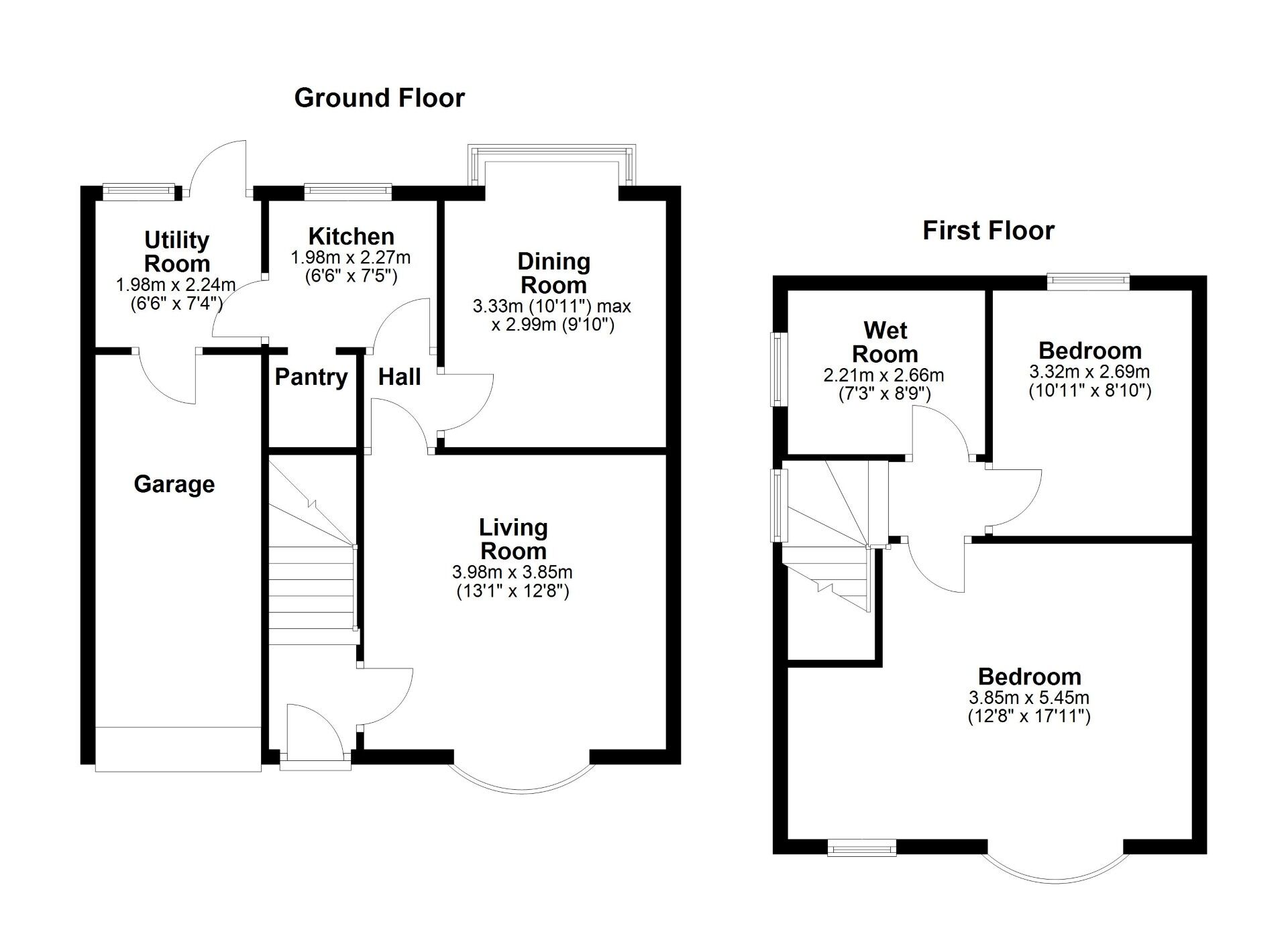 Floorplan of 2 bedroom Semi Detached House for sale, Fossway, Newcastle upon Tyne, Tyne and Wear, NE6