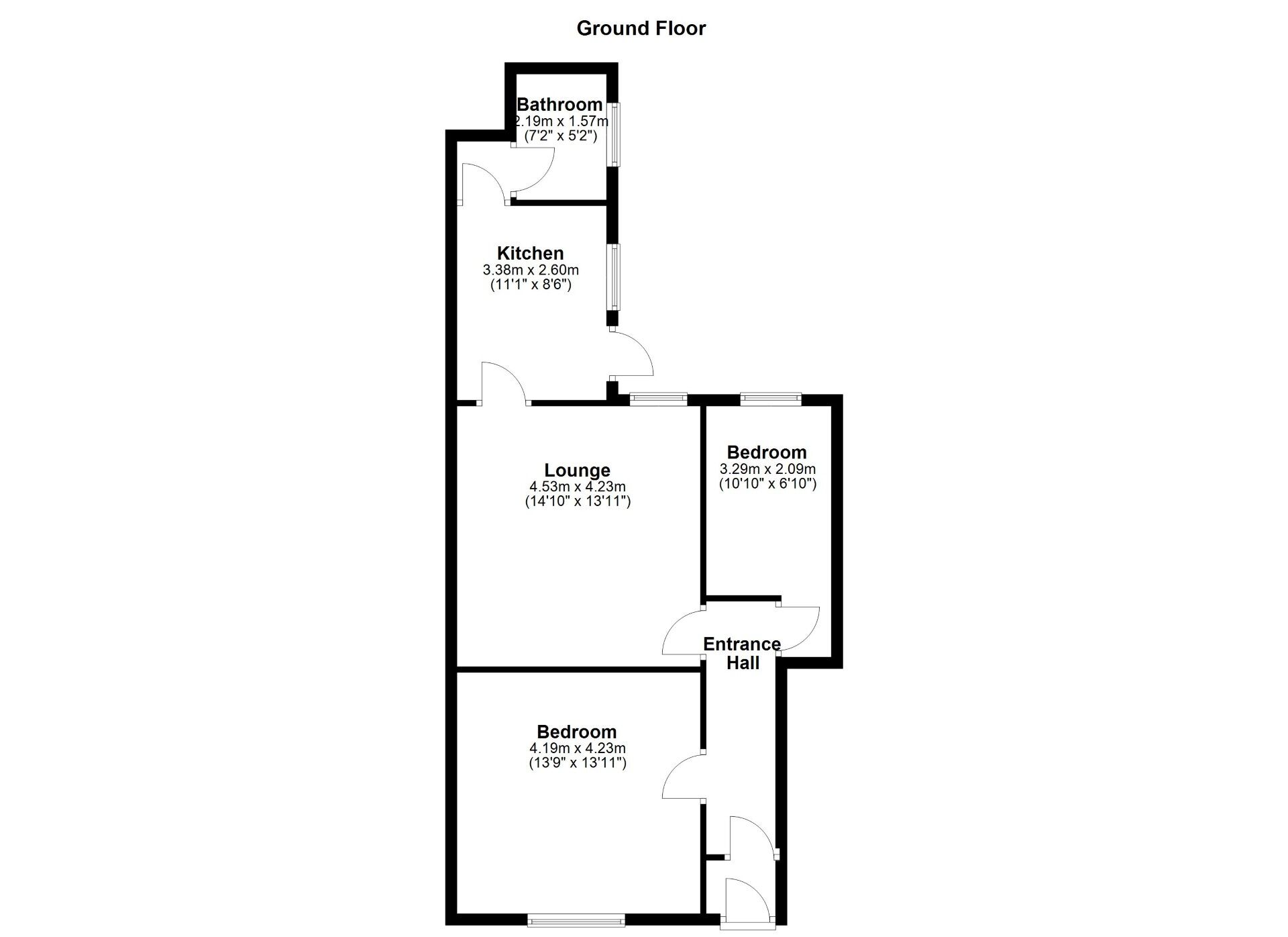 Floorplan of 2 bedroom  Flat for sale, Bewicke Road, Wallsend, Tyne and Wear, NE28