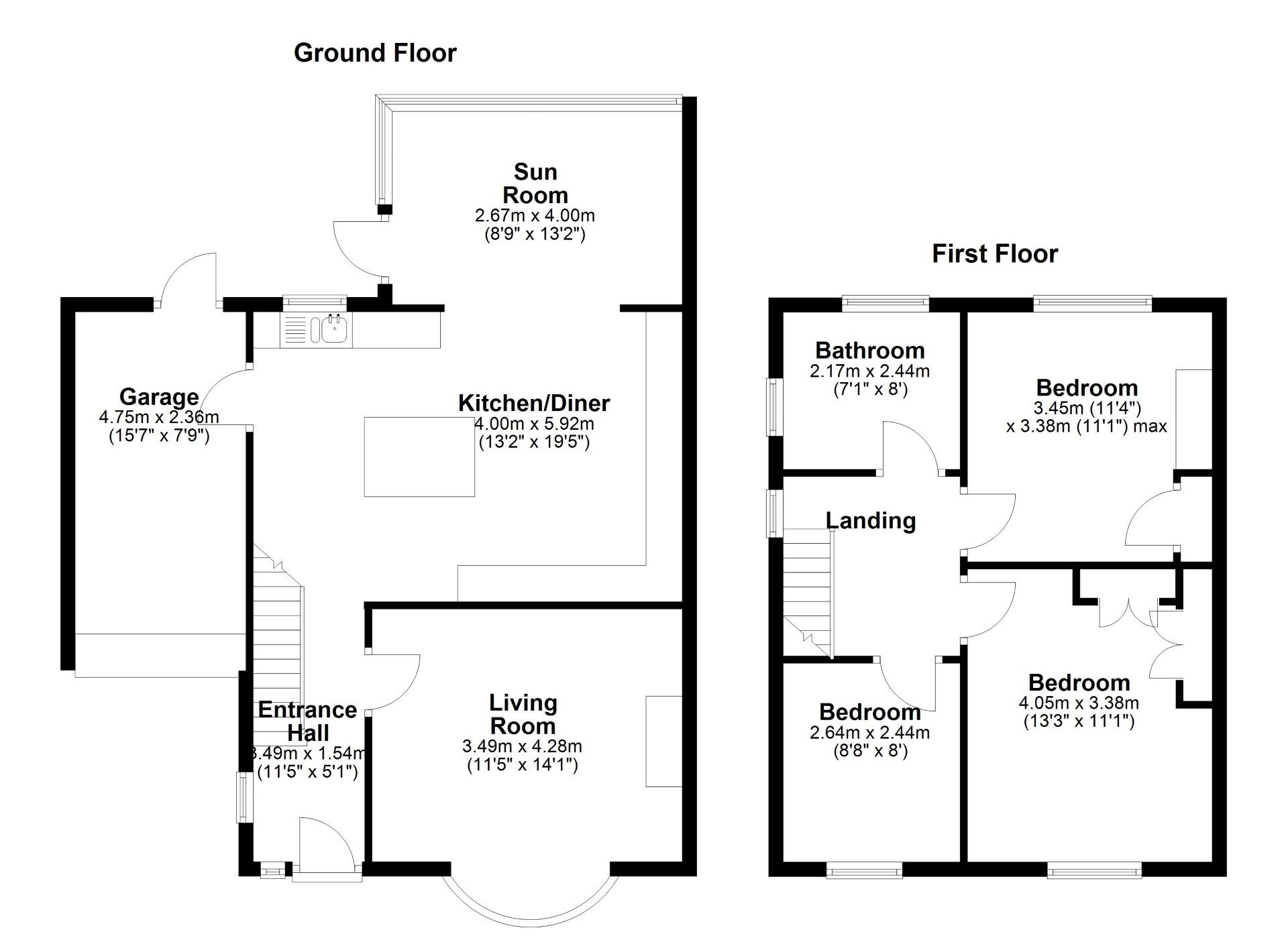 Floorplan of 3 bedroom Semi Detached House for sale, Whinneyfield Road, Newcastle upon Tyne, Tyne and Wear, NE6