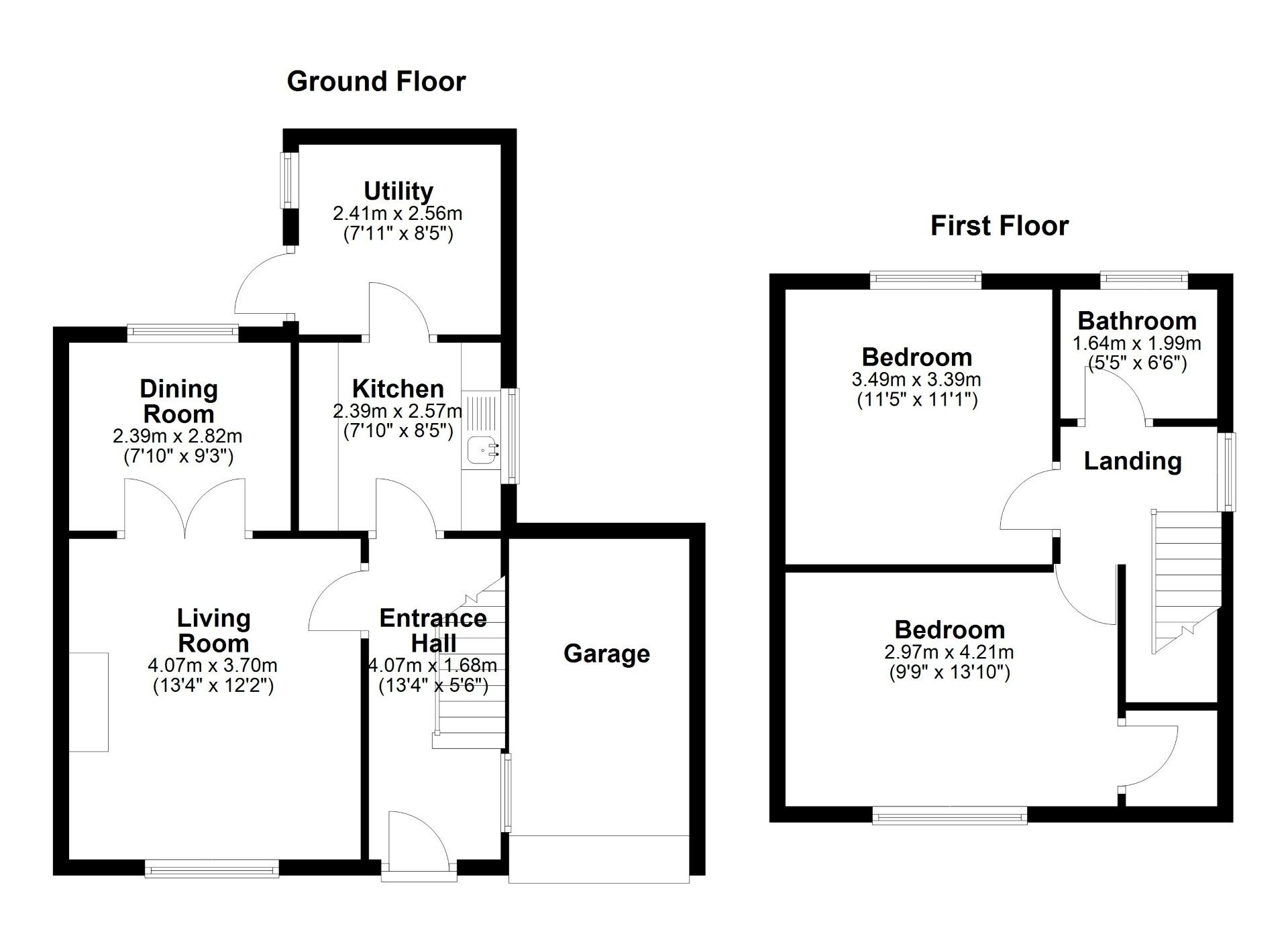 Floorplan of 2 bedroom Semi Detached House for sale, Kendal Gardens, Wallsend, Tyne and Wear, NE28