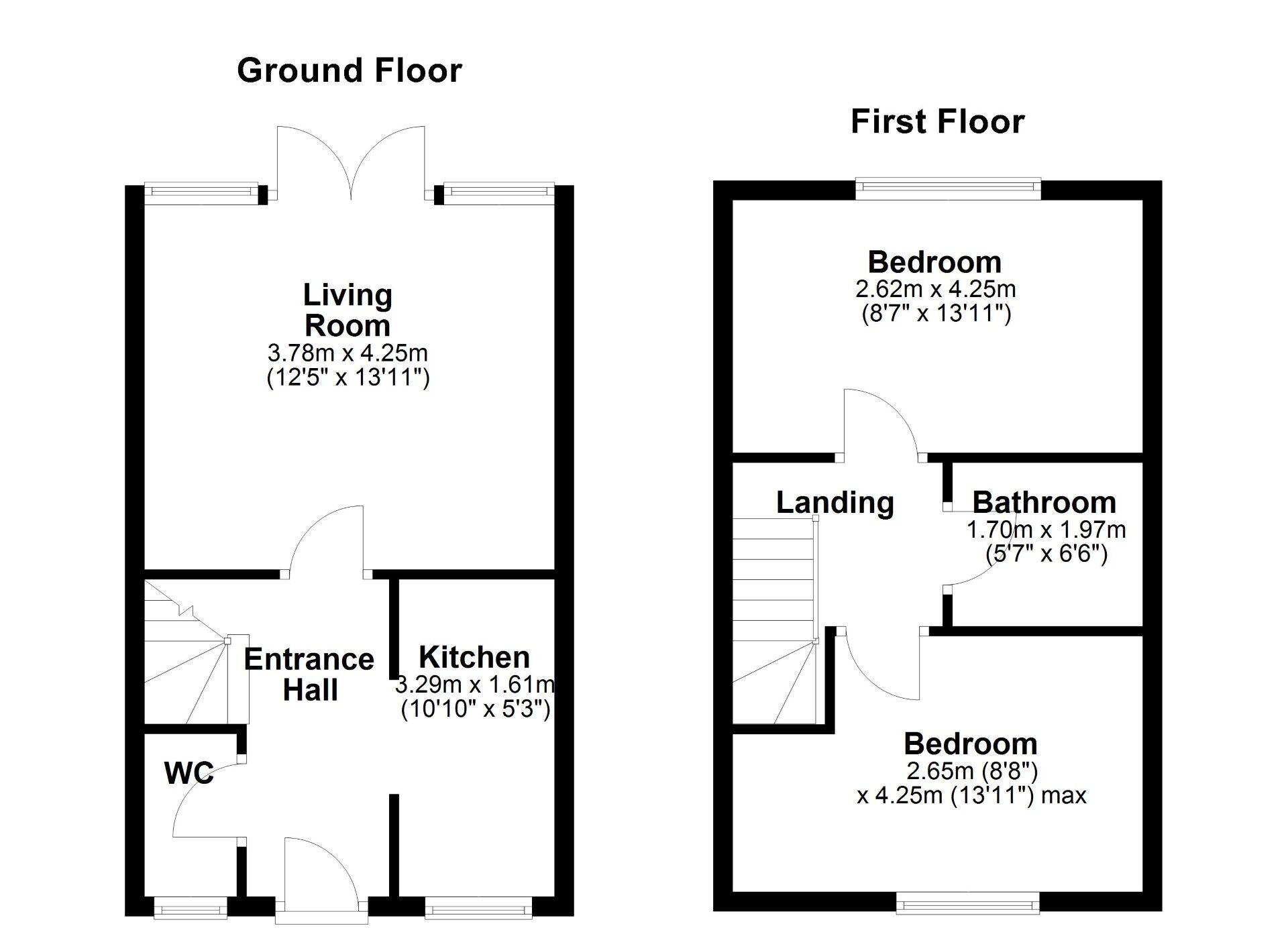 Floorplan of 2 bedroom Mid Terrace House for sale, Walkerfield Court, Newcastle upon Tyne, Tyne and Wear, NE6