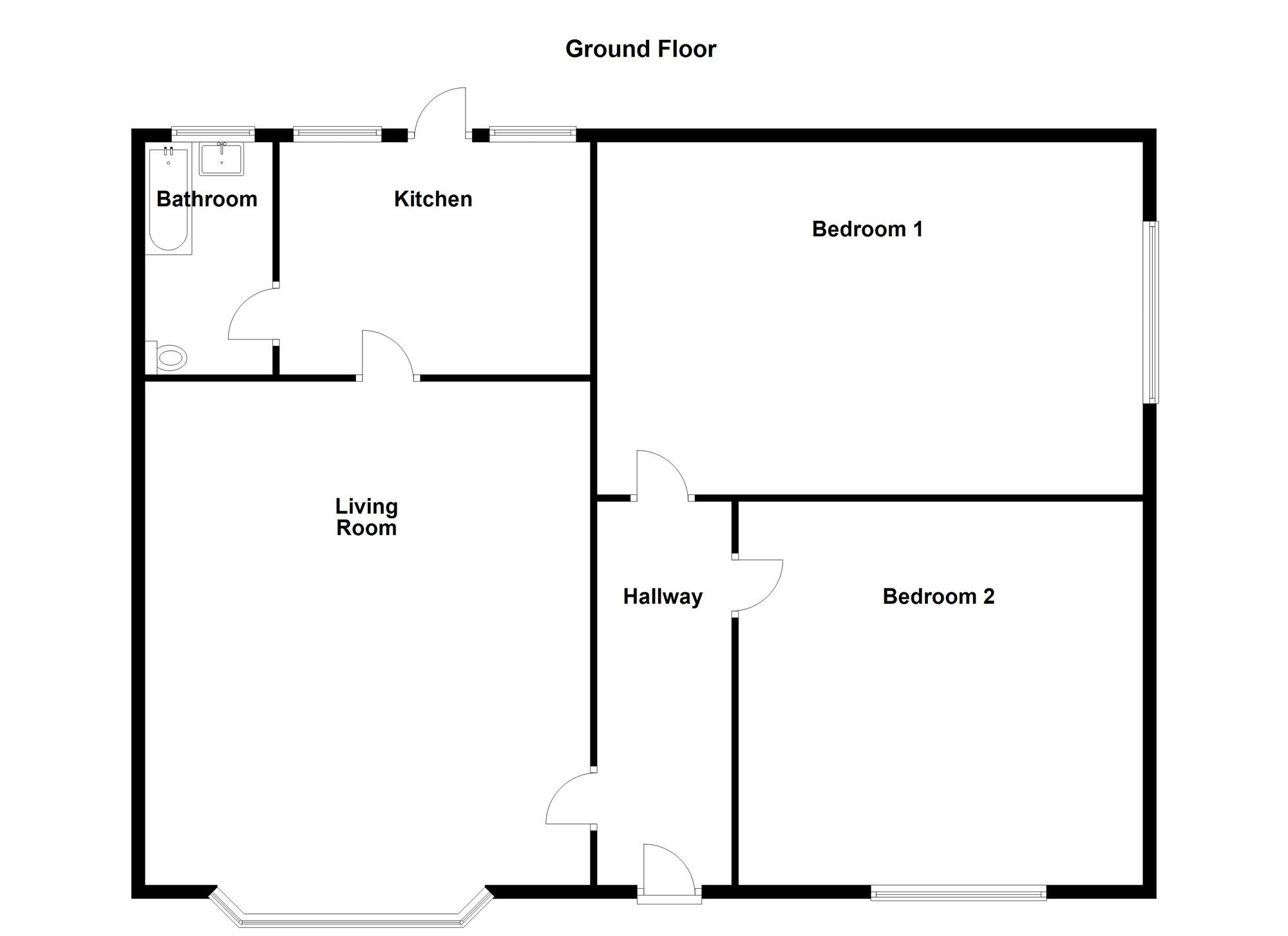 Floorplan of 2 bedroom  Flat for sale, St. Julien Gardens, Wallsend, Tyne and Wear, NE28