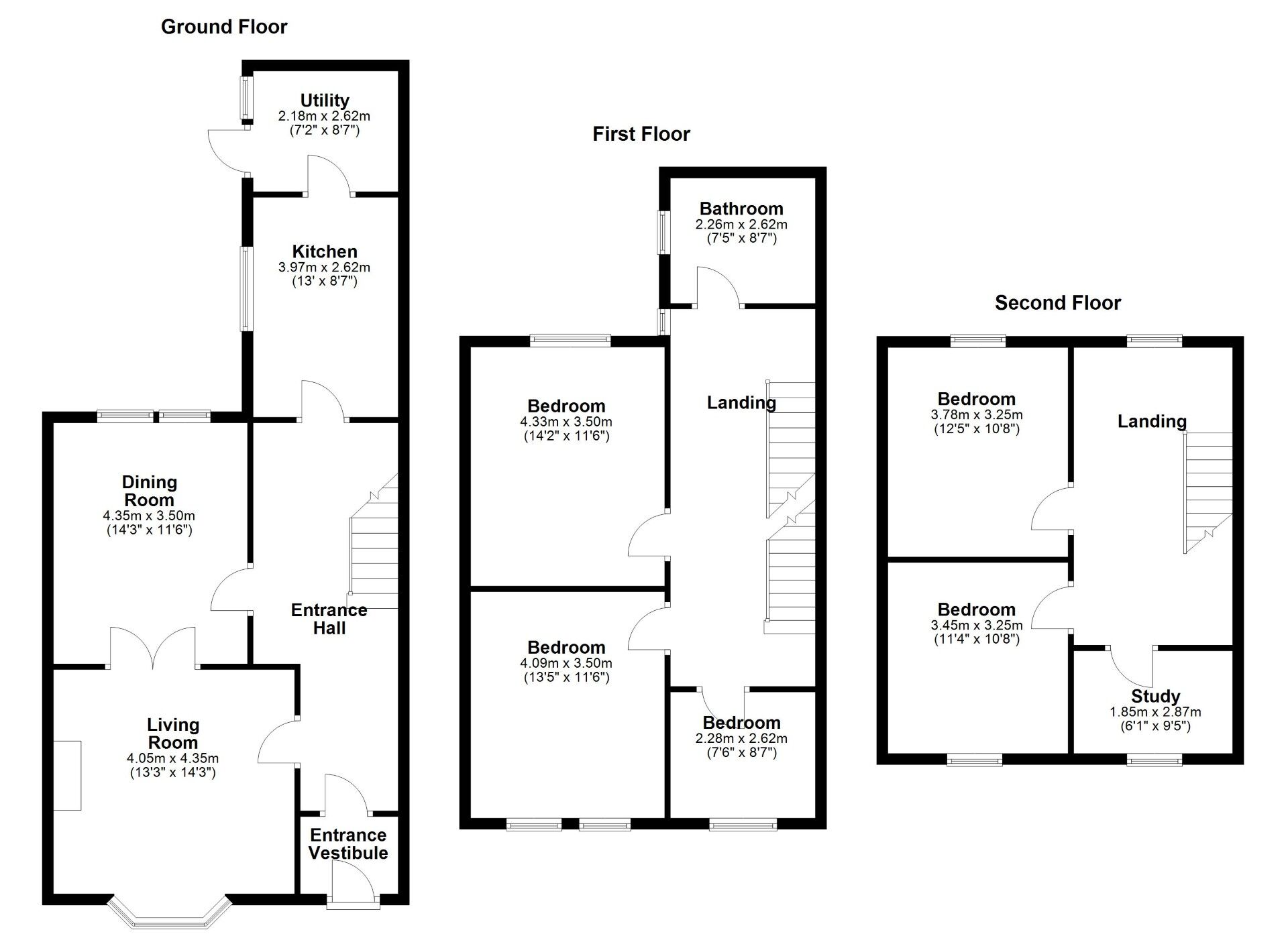 Floorplan of 5 bedroom Mid Terrace House for sale, Middle Street, Newcastle upon Tyne, Tyne and Wear, NE6