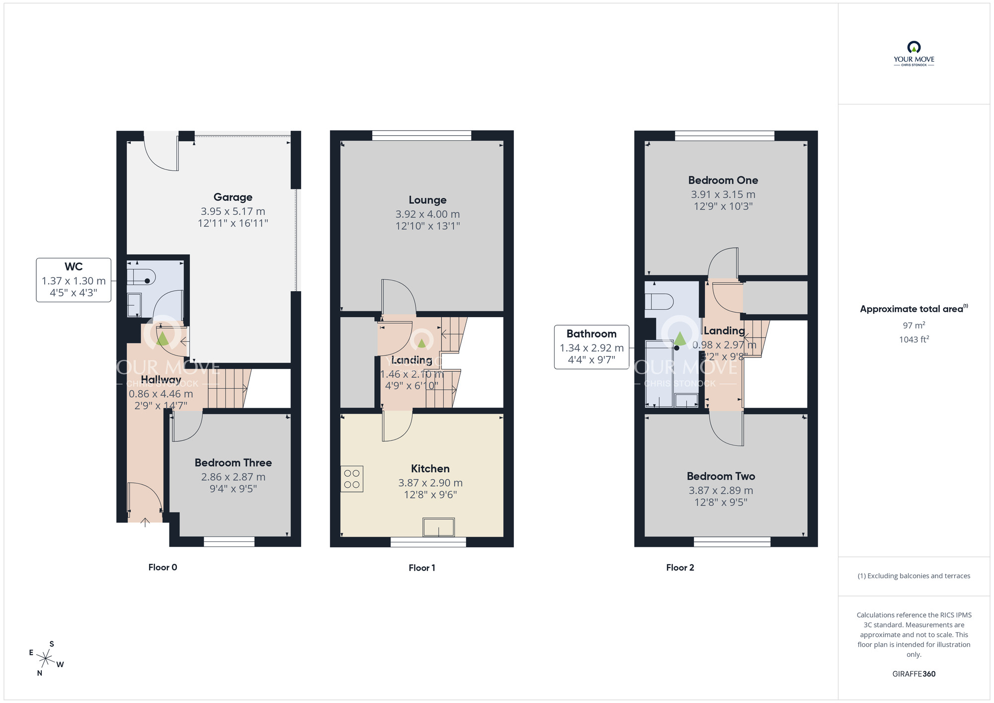 Floorplan of 3 bedroom Mid Terrace House to rent, Banbury Gardens, Wallsend, Tyne and Wear, NE28