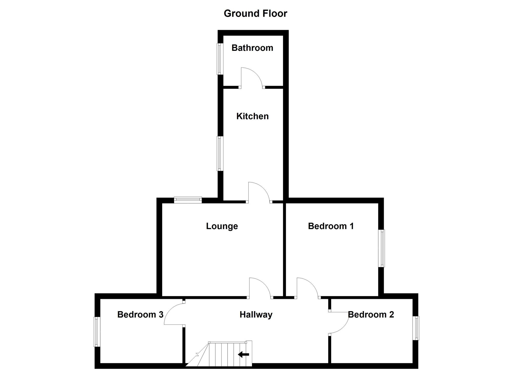 Floorplan of 3 bedroom  Flat to rent, Brinkburn Street, Wallsend, Tyne and Wear, NE28