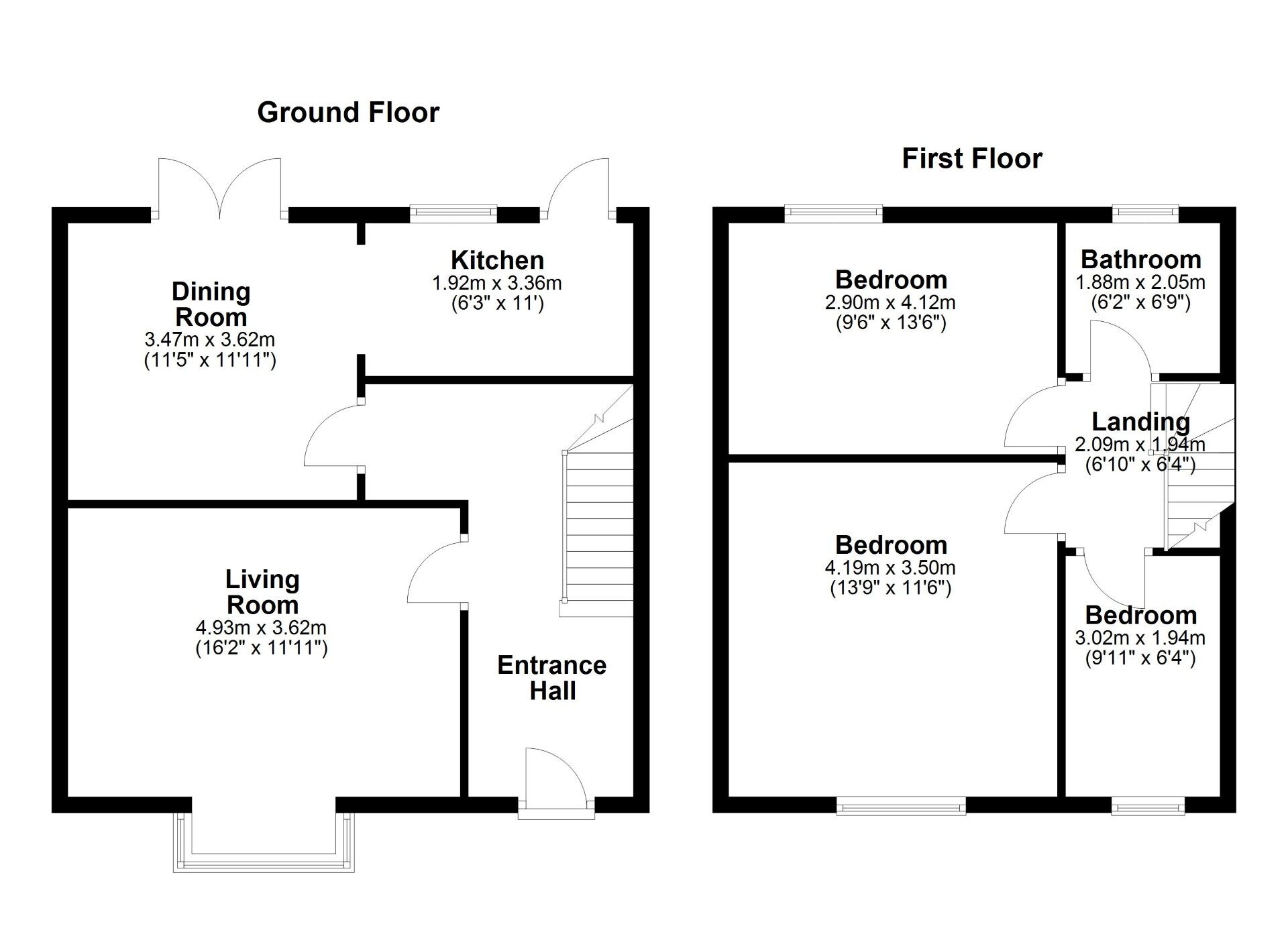 Floorplan of 3 bedroom Mid Terrace House for sale, Sunningdale Avenue, Newcastle upon Tyne, Tyne and Wear, NE6