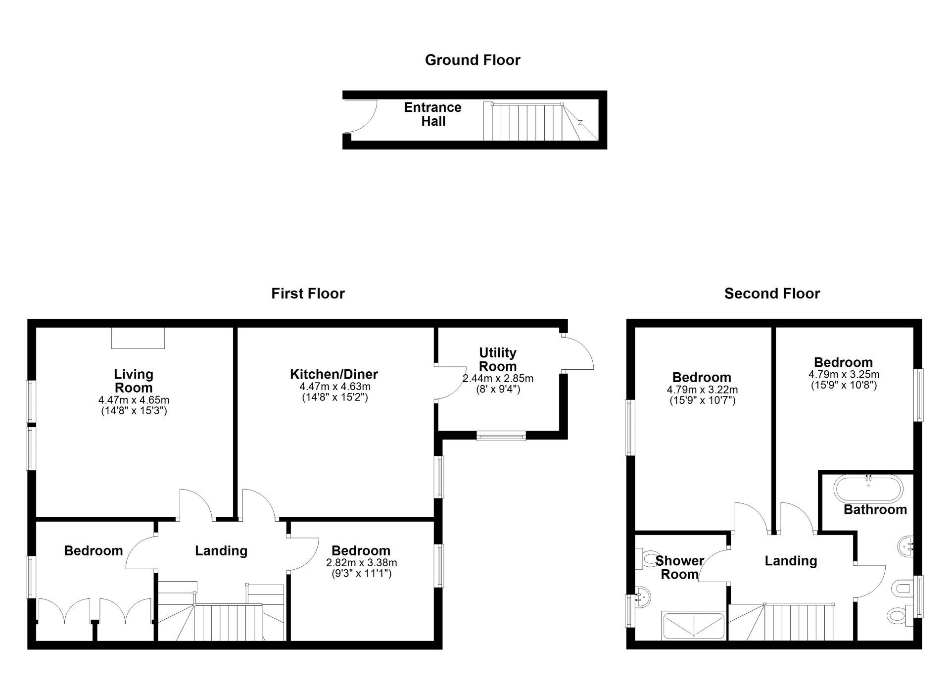 Floorplan of 4 bedroom End Terrace Flat for sale, Middle Street, Newcastle upon Tyne, Tyne and Wear, NE6