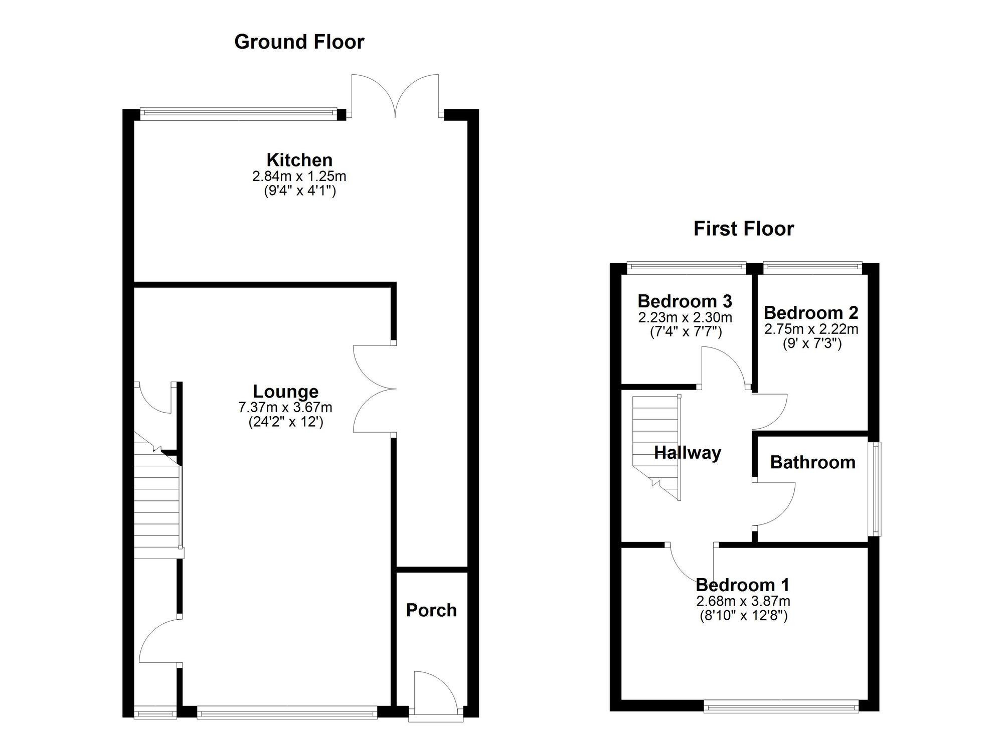 Floorplan of 3 bedroom Semi Detached House for sale, Bewick Park, Wallsend, Tyne and Wear, NE28