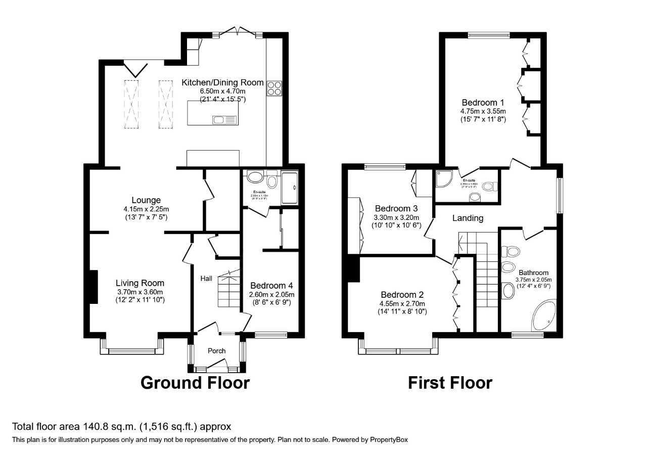 Floorplan of 4 bedroom Semi Detached House for sale, Westbourne Avenue, Walkergate, Tyne and Wear, NE6