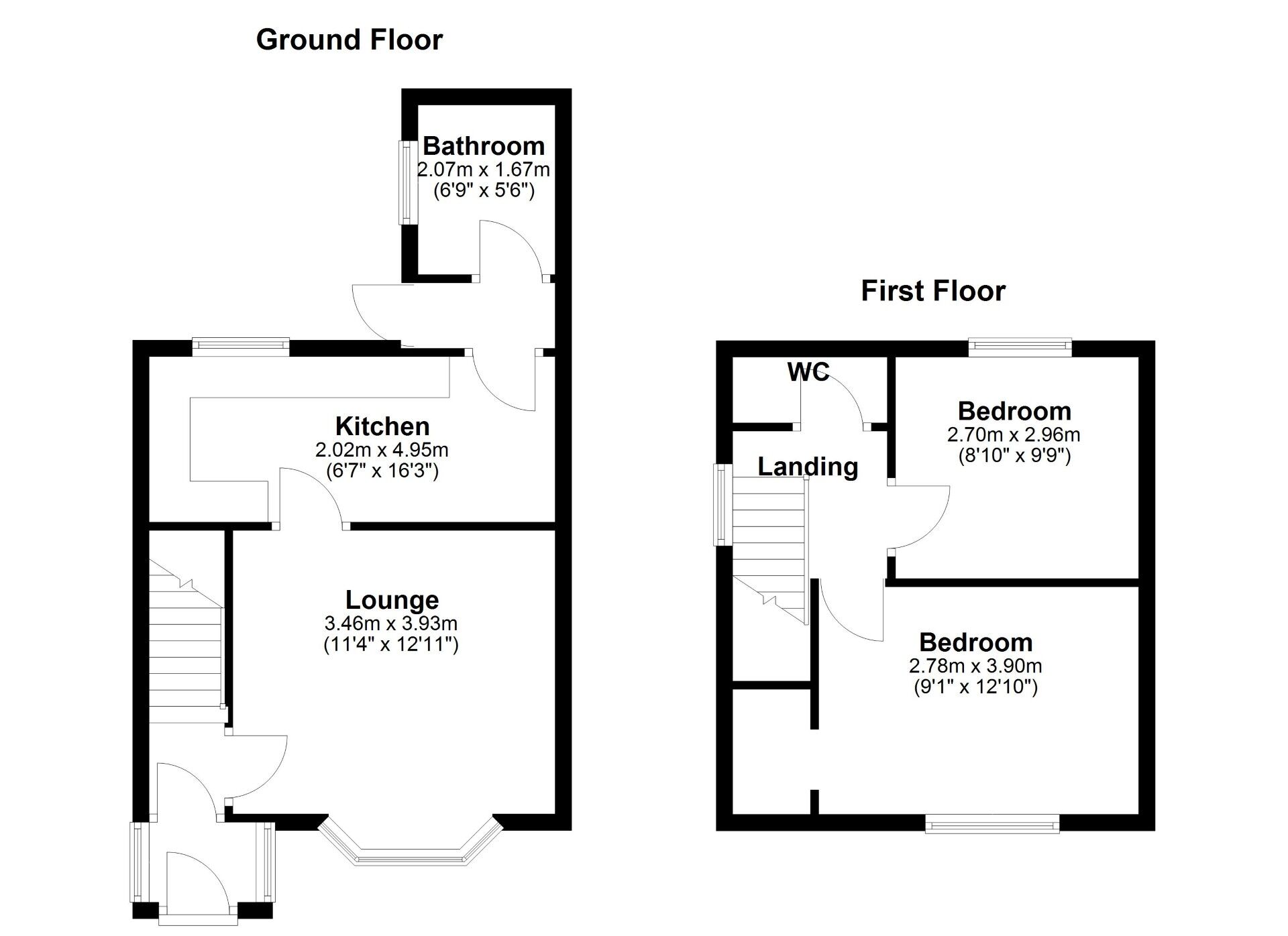 Floorplan of 2 bedroom Semi Detached House for sale, Mason Road, Wallsend, Tyne and Wear, NE28