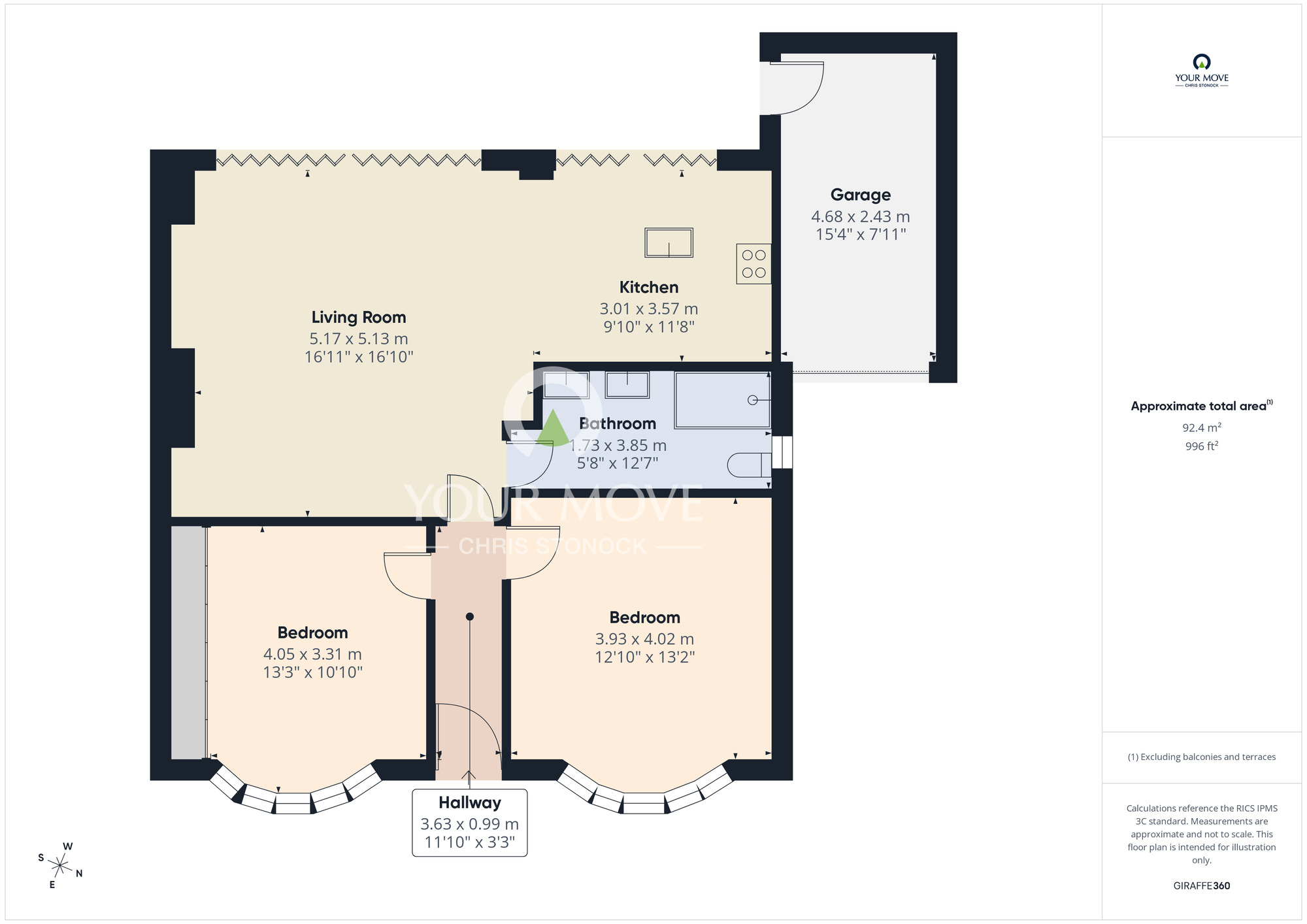 Floorplan of 2 bedroom Semi Detached Bungalow for sale, Broomfield Avenue, Newcastle upon Tyne, Tyne and Wear, NE6