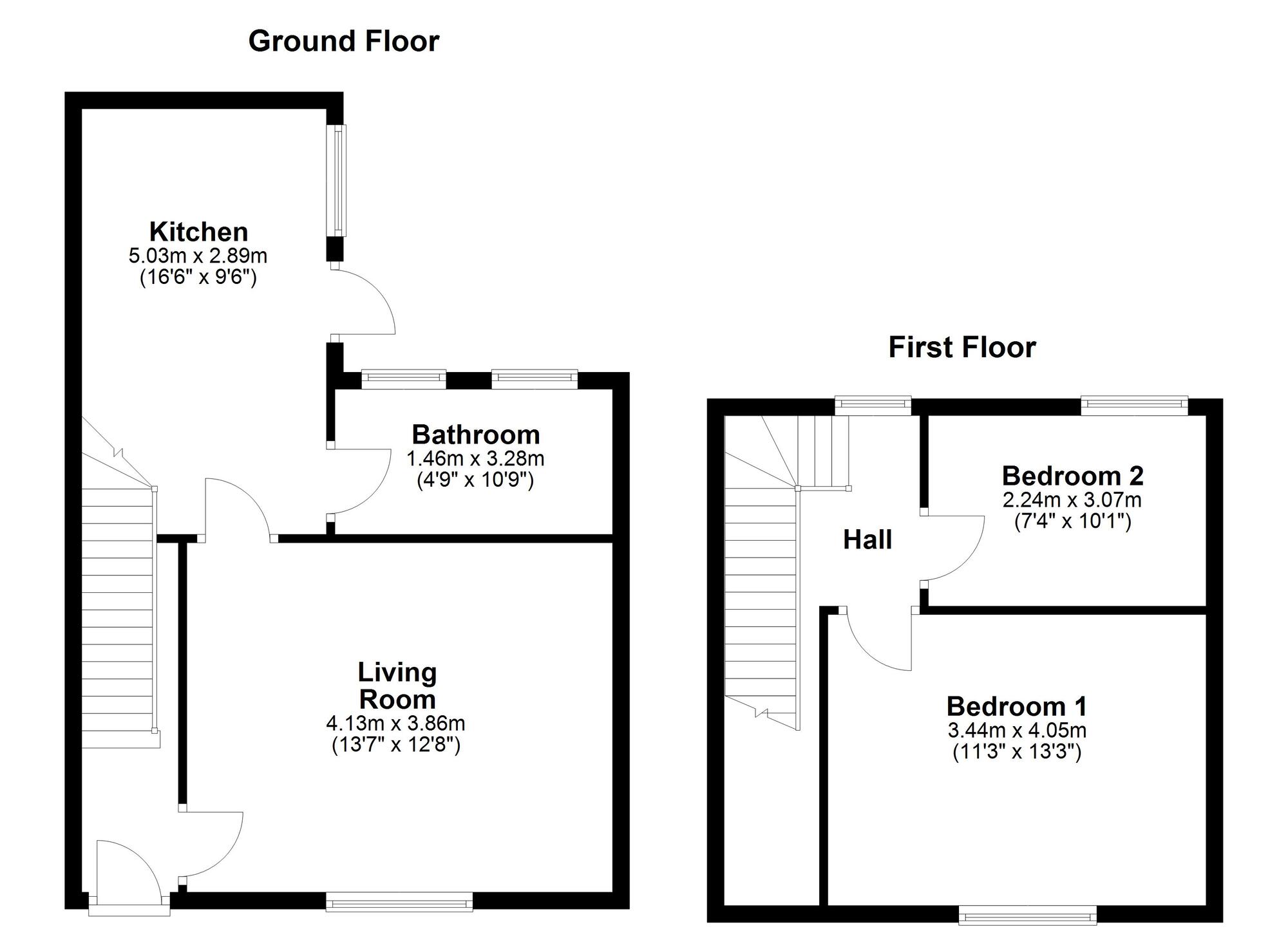 Floorplan of 2 bedroom Mid Terrace House for sale, Douglass Street, Wallsend, Tyne and Wear, NE28