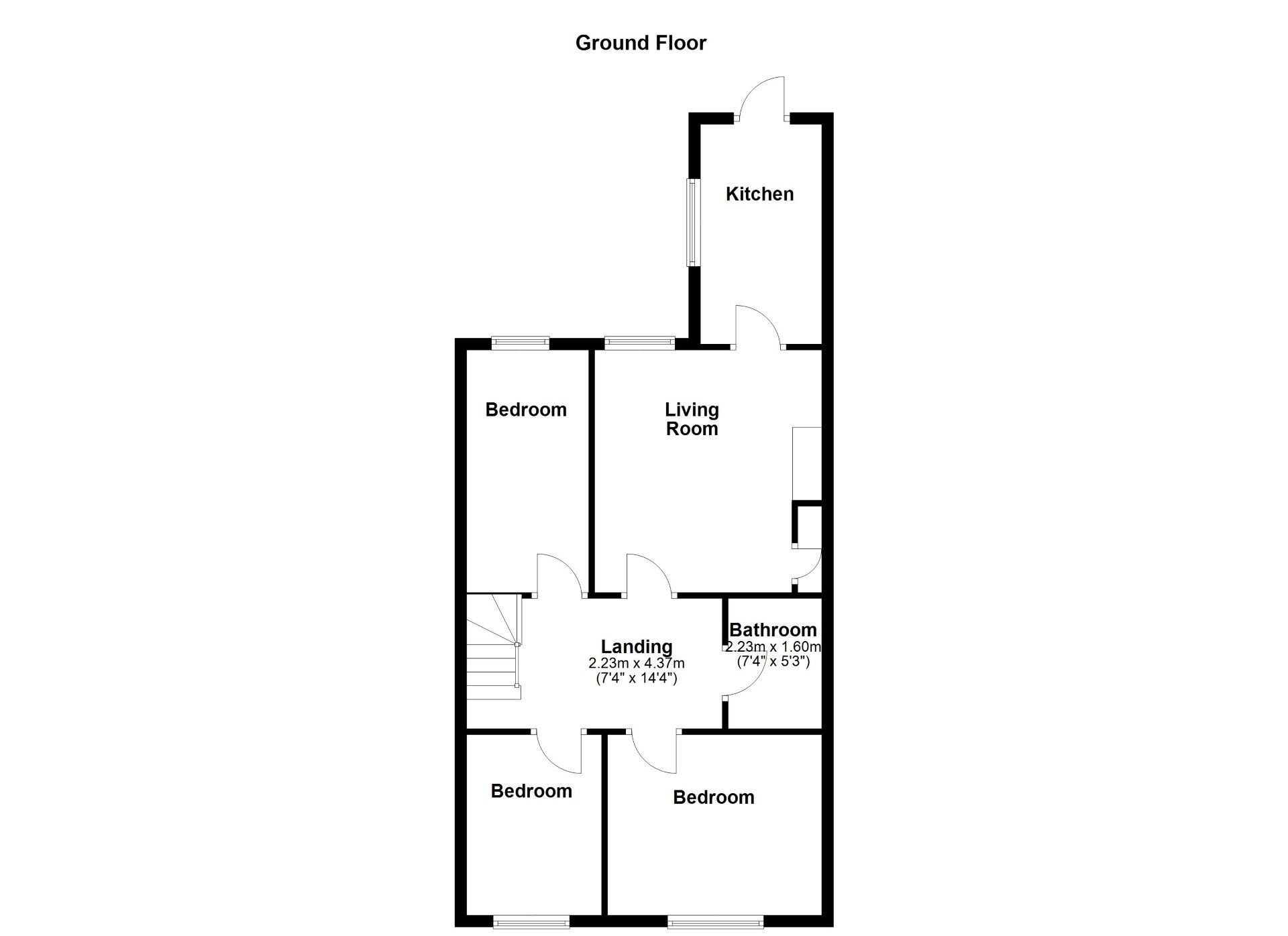 Floorplan of 3 bedroom  Flat for sale, Willow Grove, Wallsend, Tyne and Wear, NE28