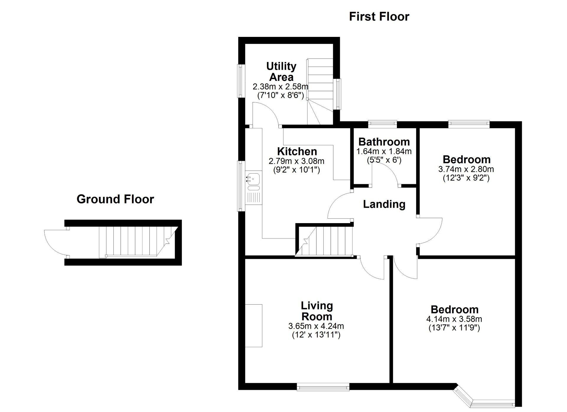 Floorplan of 2 bedroom  Flat for sale, Westbourne Avenue, Walkergate, Tyne and Wear, NE6
