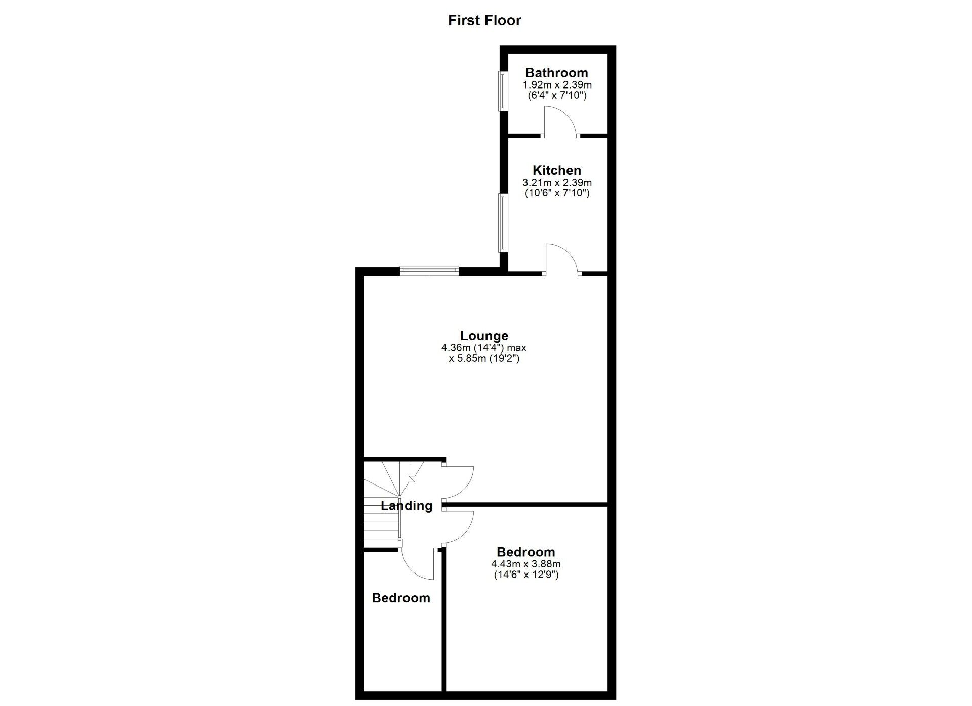 Floorplan of 2 bedroom  Flat for sale, Brussels Road, Wallsend, Tyne and Wear, NE28