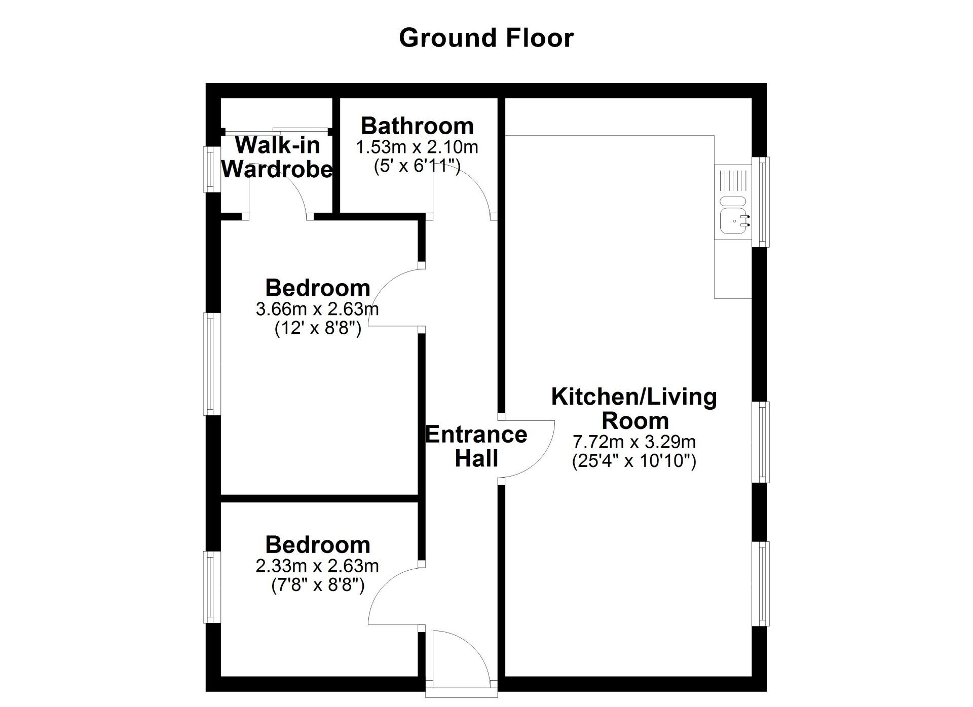 Floorplan of 2 bedroom  Flat for sale, Dilston Grange, Wallsend, Tyne and Wear, NE28