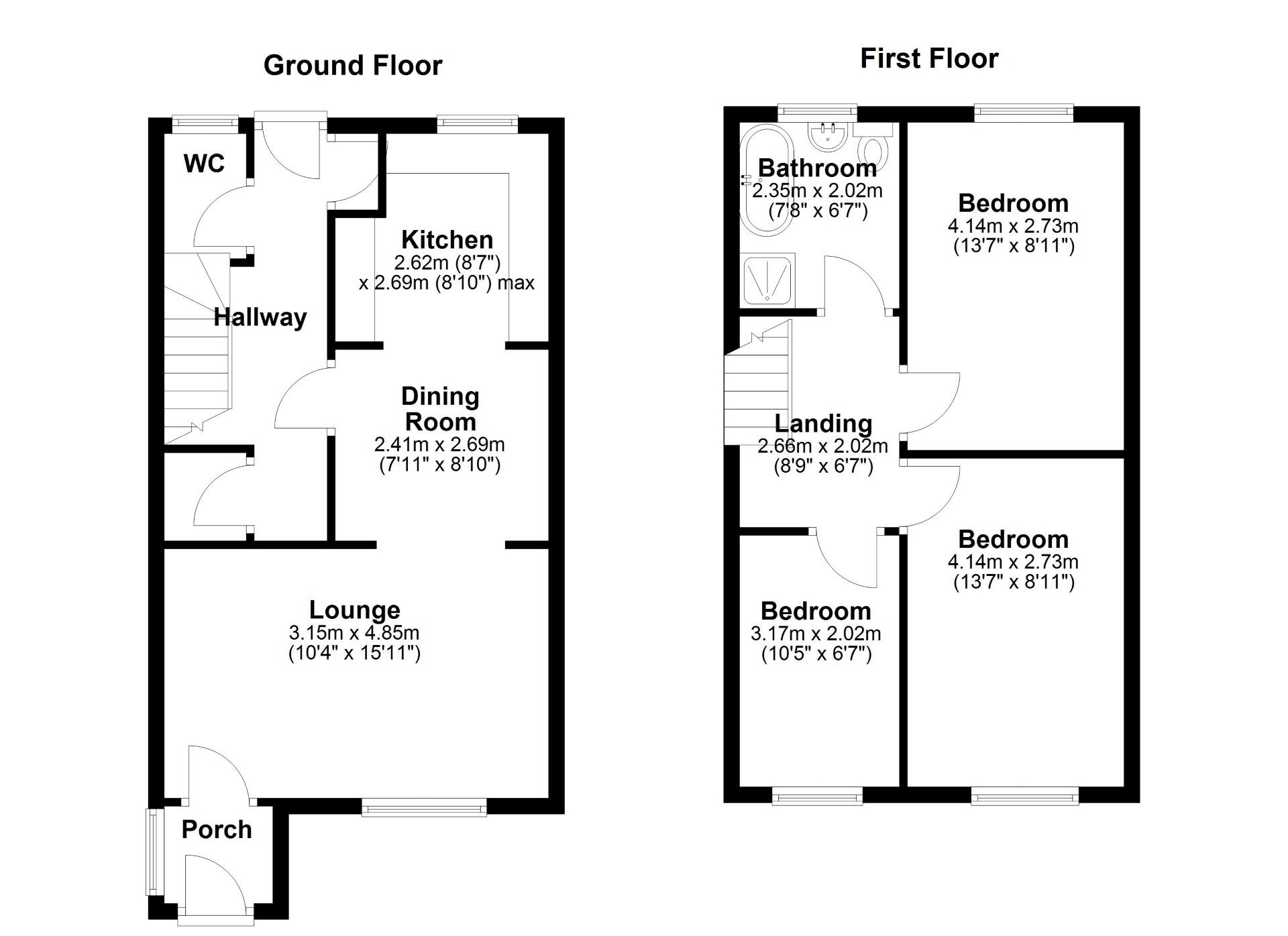 Floorplan of 3 bedroom Mid Terrace House for sale, Basildon Gardens, Wallsend, Tyne and Wear, NE28
