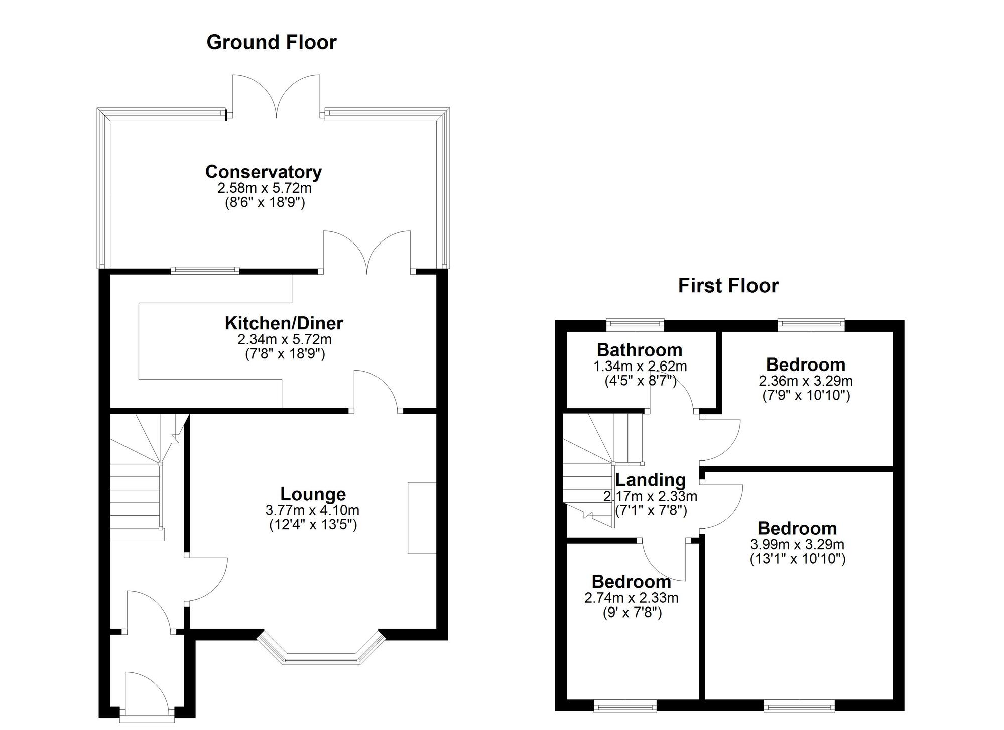 Floorplan of 3 bedroom Mid Terrace House for sale, Lowthian Crescent, Newcastle upon Tyne, Tyne and Wear, NE6