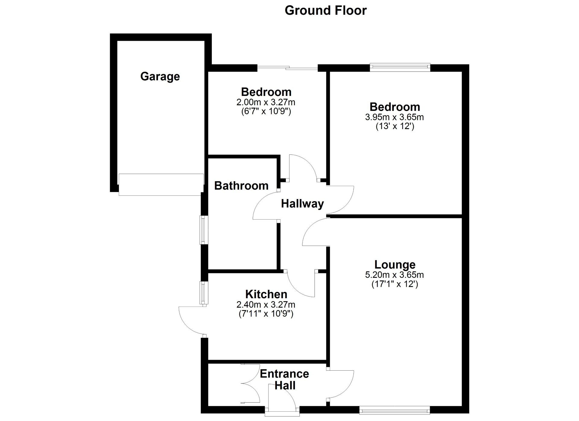 Floorplan of 2 bedroom Semi Detached Bungalow for sale, Alder Road, Wallsend, Tyne and Wear, NE28