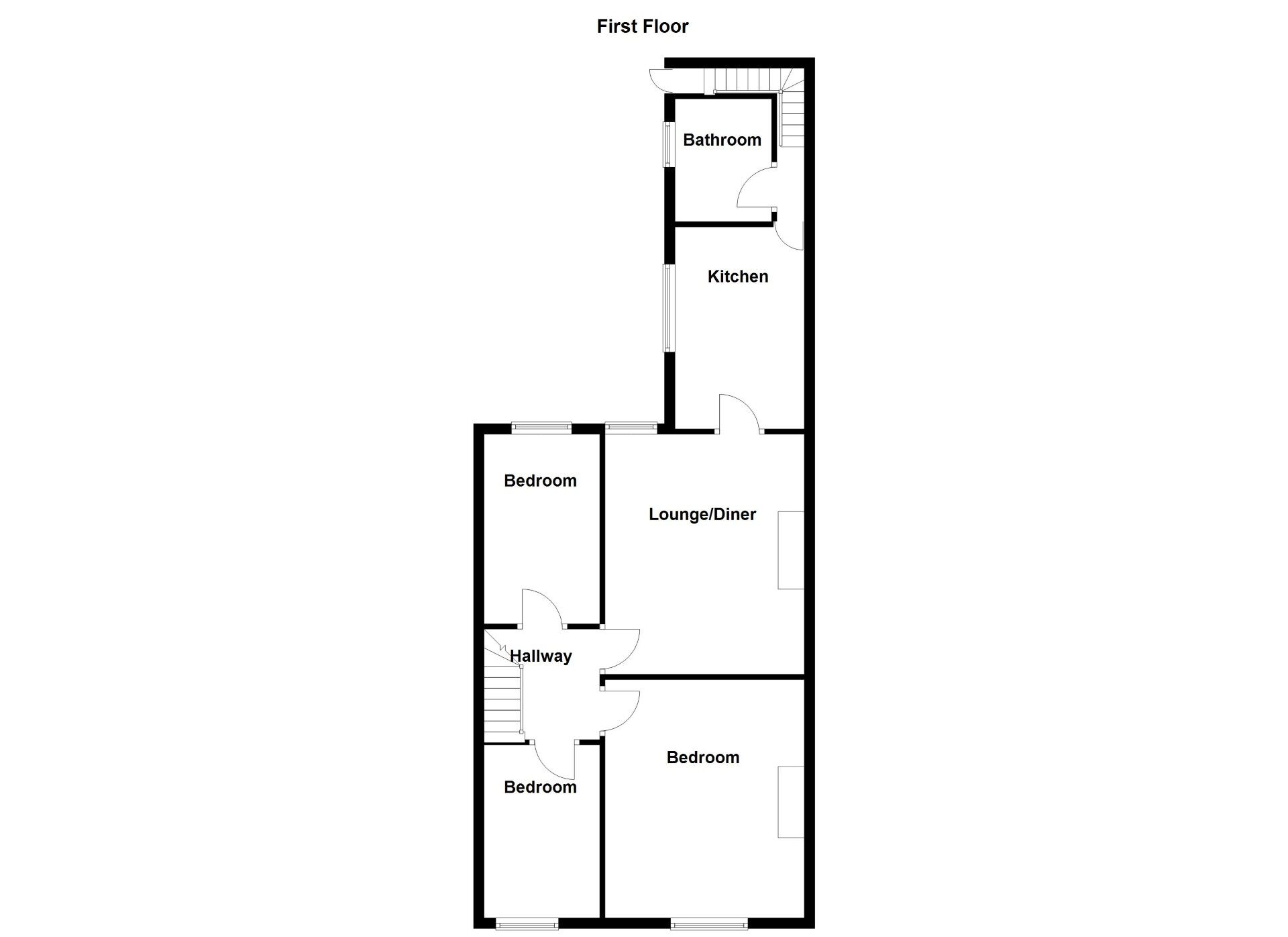 Floorplan of 3 bedroom  Flat for sale, Westmorland Avenue, Wallsend, Tyne and Wear, NE28