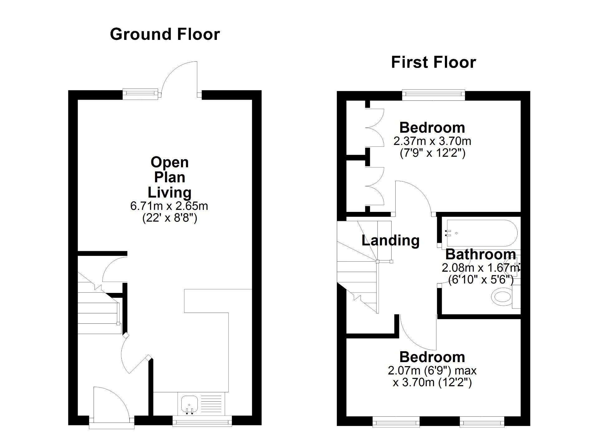 Floorplan of 2 bedroom End Terrace House for sale, Moor Edge Drive, Wallsend, Tyne and Wear, NE28