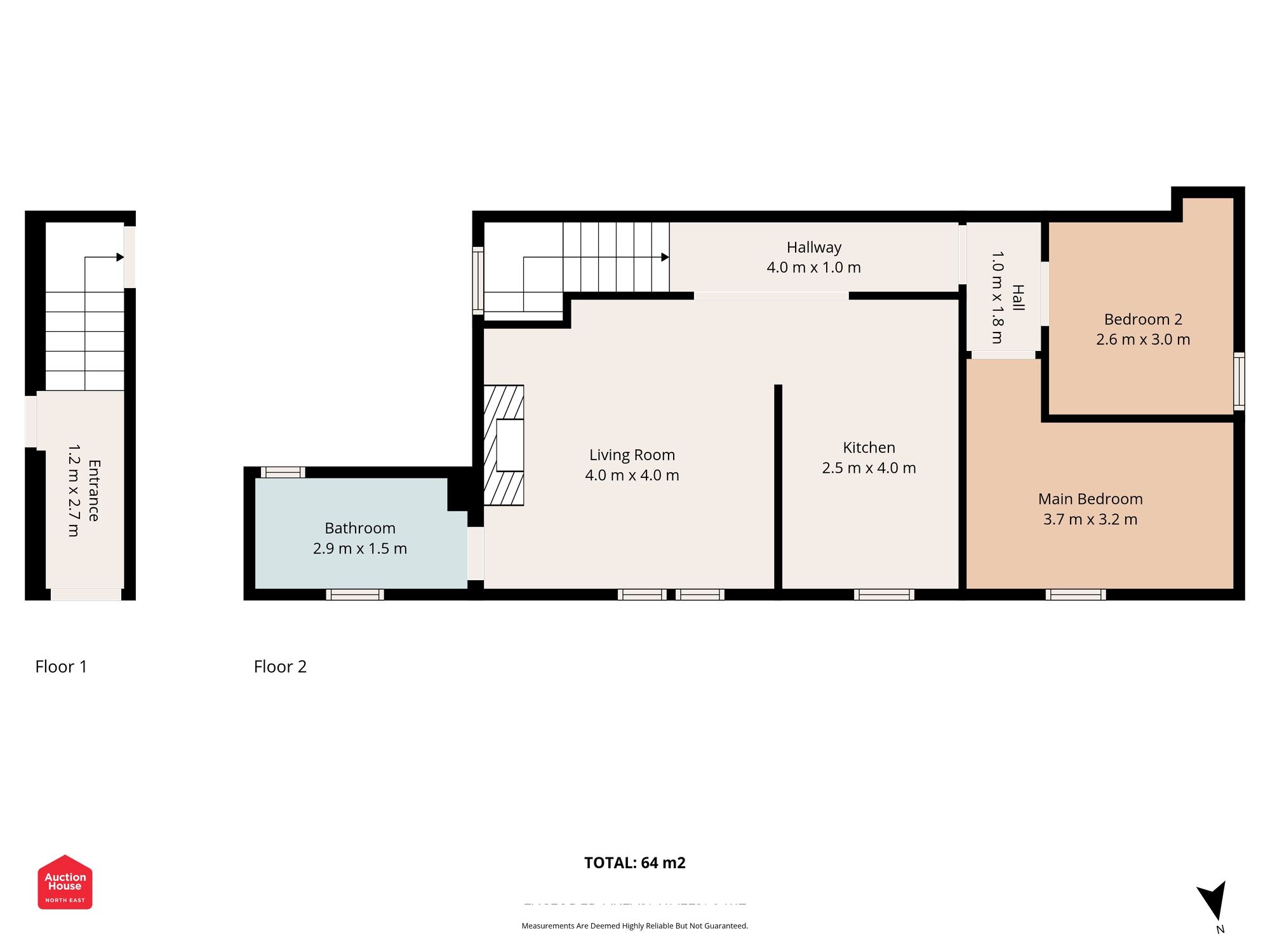Floorplan of 3 bedroom  Flat for sale, Ingoe Street, Wallsend, Tyne and Wear, NE28