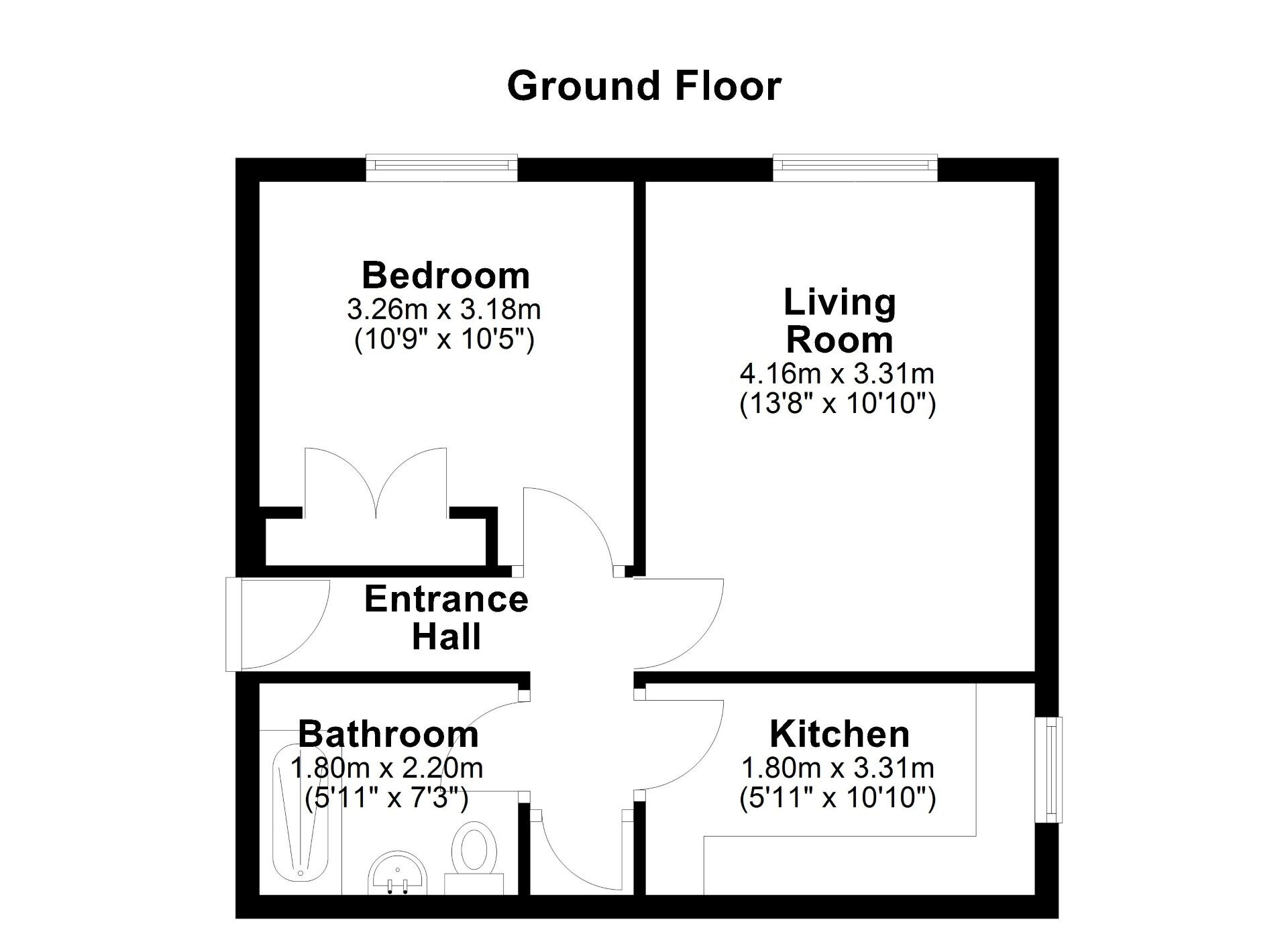 Floorplan of 1 bedroom  Flat for sale, Park View Court, Newcastle upon Tyne, Tyne and Wear, NE12