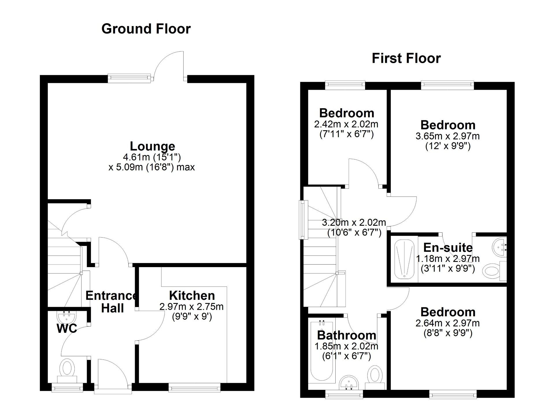 Floorplan of 3 bedroom Semi Detached House for sale, The Acres, Wallsend, Tyne and Wear, NE28