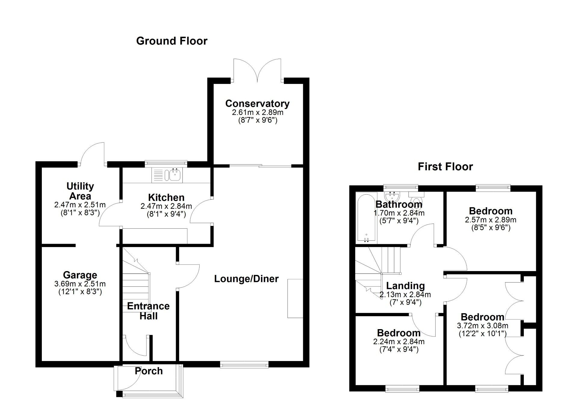 Floorplan of 3 bedroom Semi Detached House for sale, Broomfield Avenue, Wallsend, Tyne and Wear, NE28