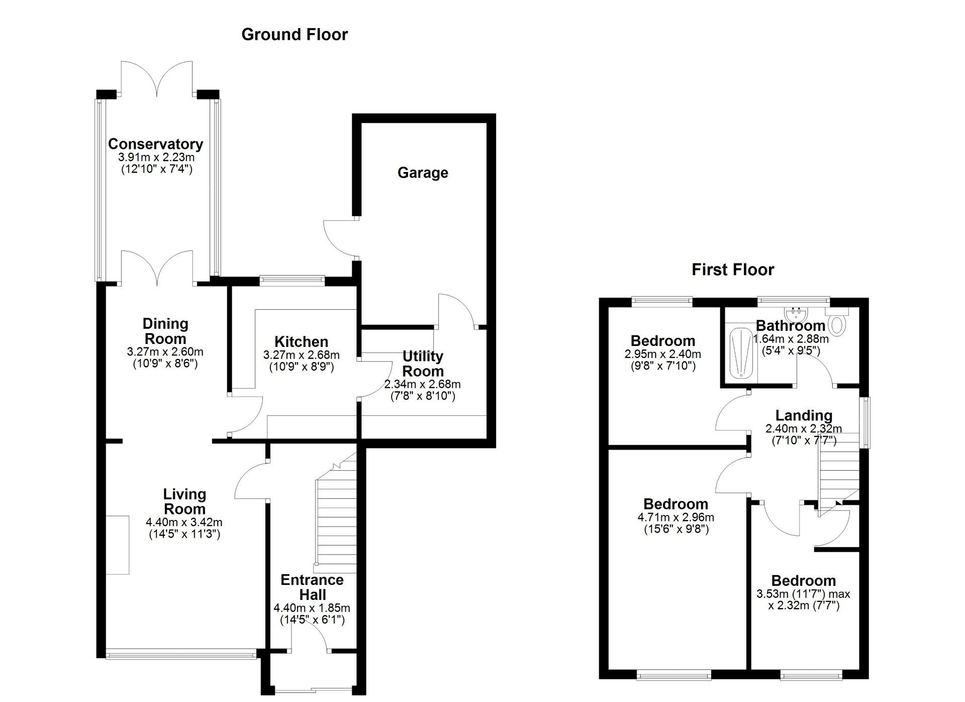 Floorplan of 3 bedroom Semi Detached House for sale, Wharfedale, Wallsend, Tyne and Wear, NE28