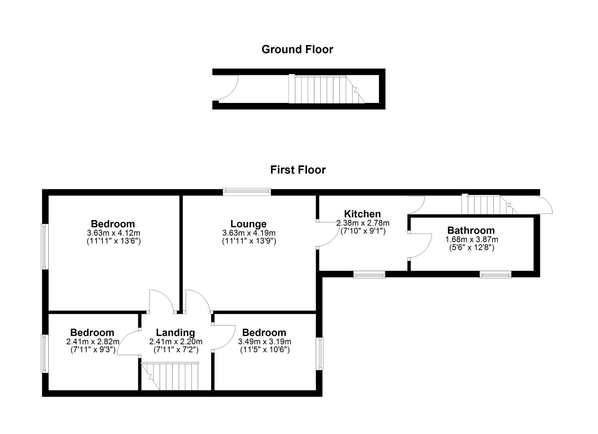 Floorplan of 3 bedroom  Flat for sale, Armstrong Road, Wallsend, Tyne and Wear, NE28