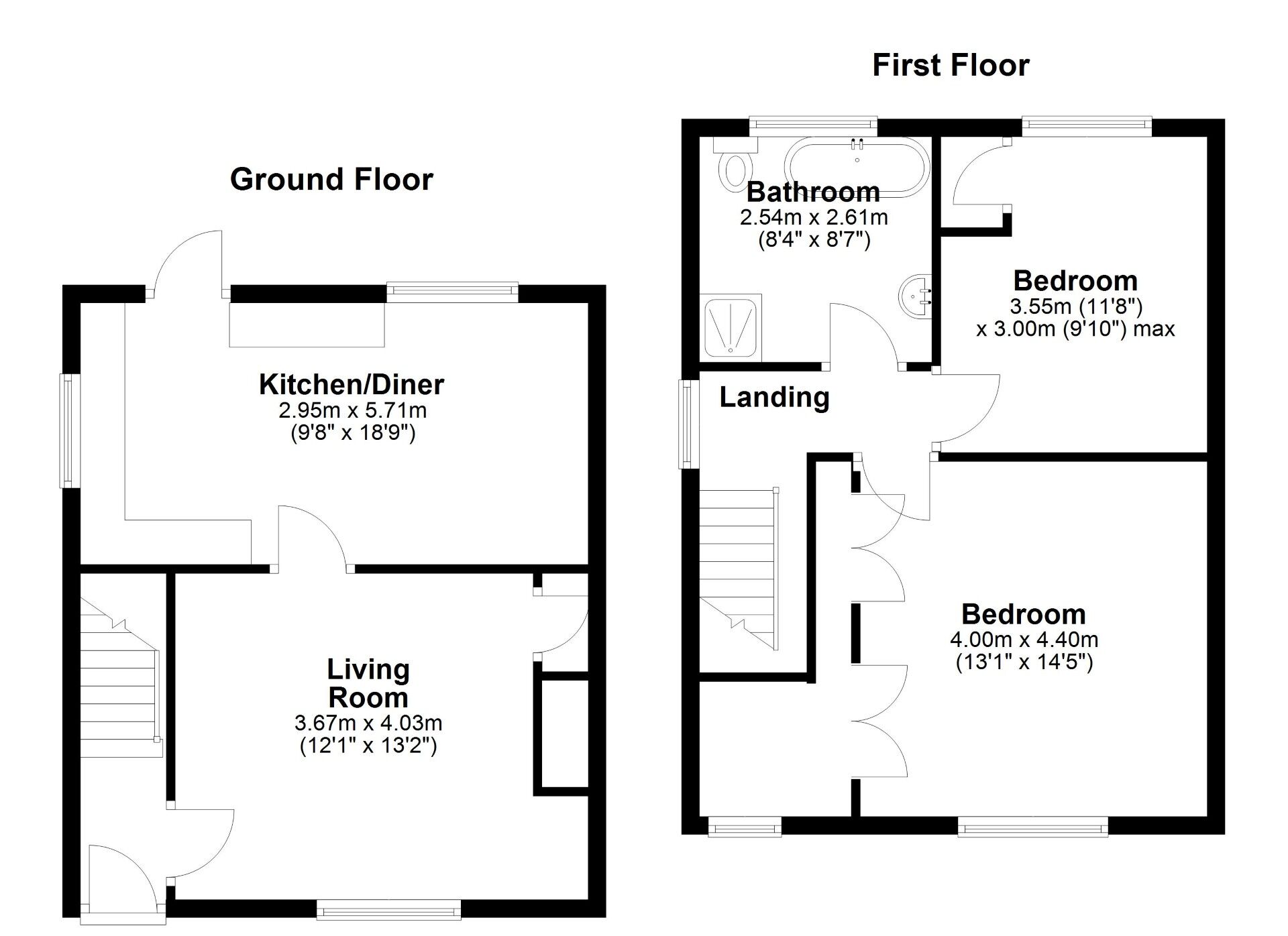 Floorplan of 2 bedroom Semi Detached House for sale, Prospect Avenue, Wallsend, Tyne and Wear, NE28