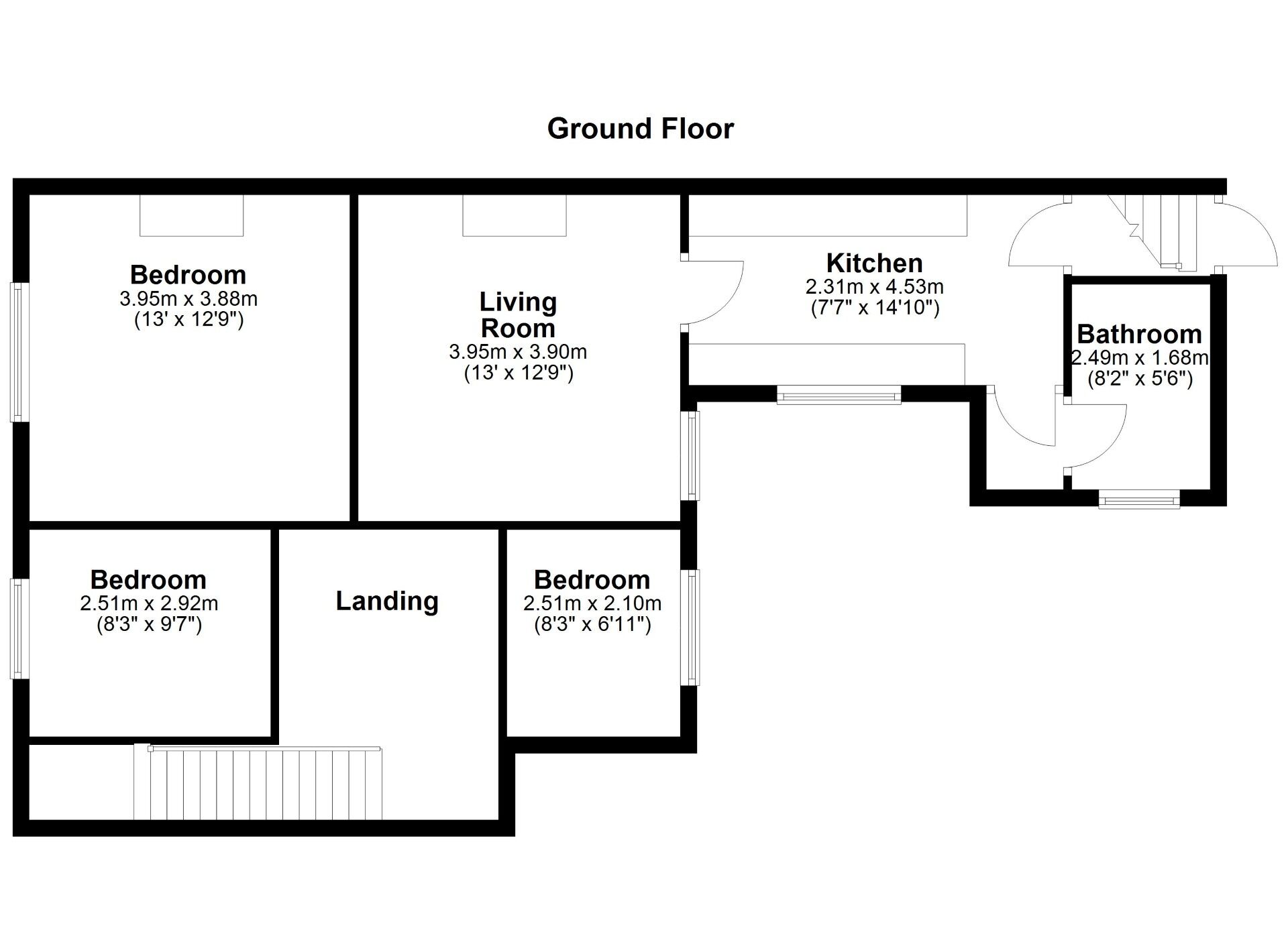 Floorplan of 3 bedroom Flat for sale, Shafto Street, Wallsend, Tyne and Wear, NE28