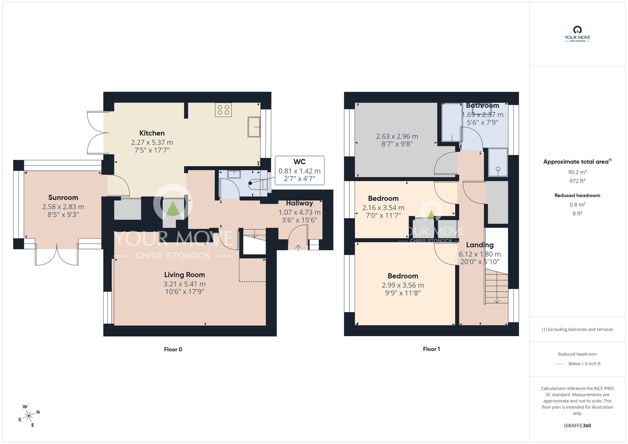 Floorplan of 3 bedroom Mid Terrace House for sale, Aston Walk, Walker, Tyne and Wear, NE6