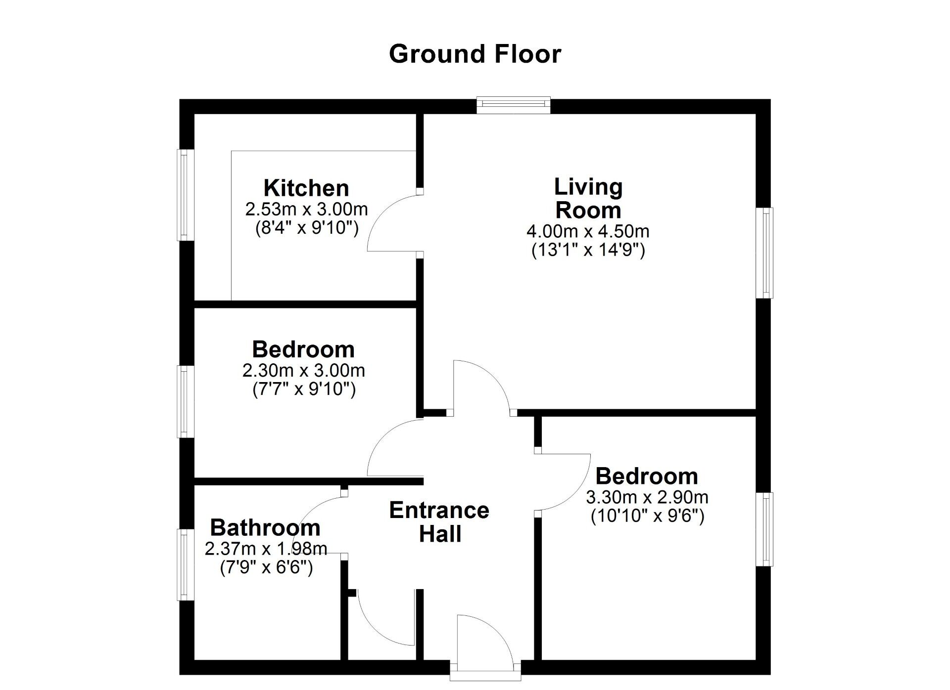 Floorplan of 2 bedroom Flat for sale, Allingham Court, Newcastle upon Tyne, Tyne and Wear, NE7