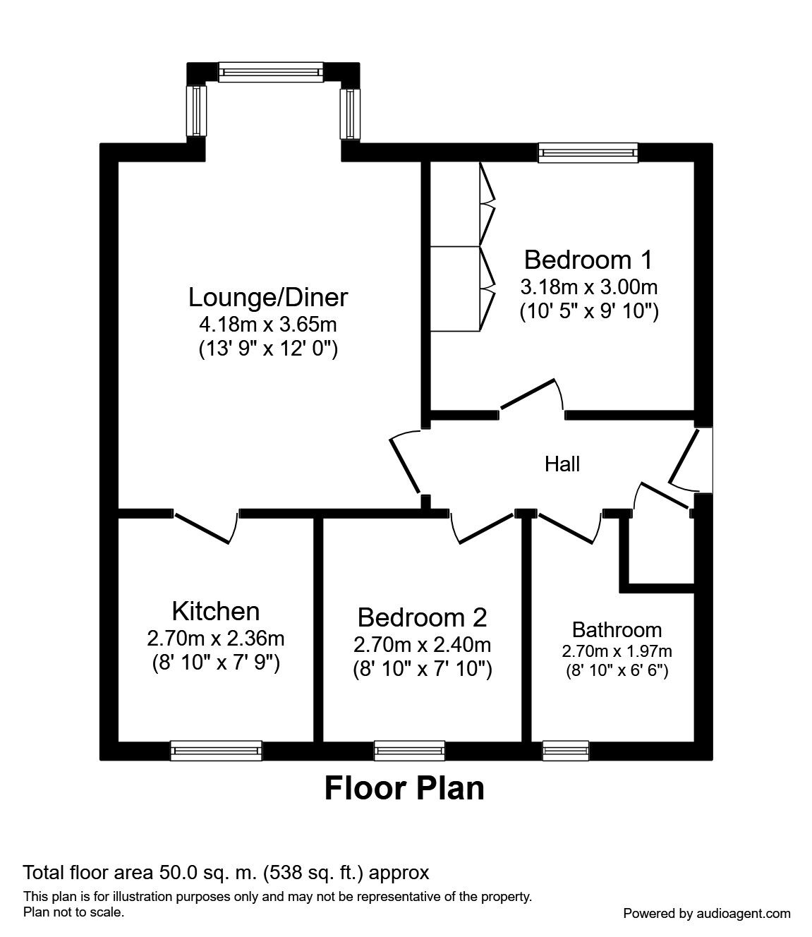 Floorplan of 2 bedroom Flat for sale, Tree Top Mews, Wallsend, Tyne and Wear, NE28