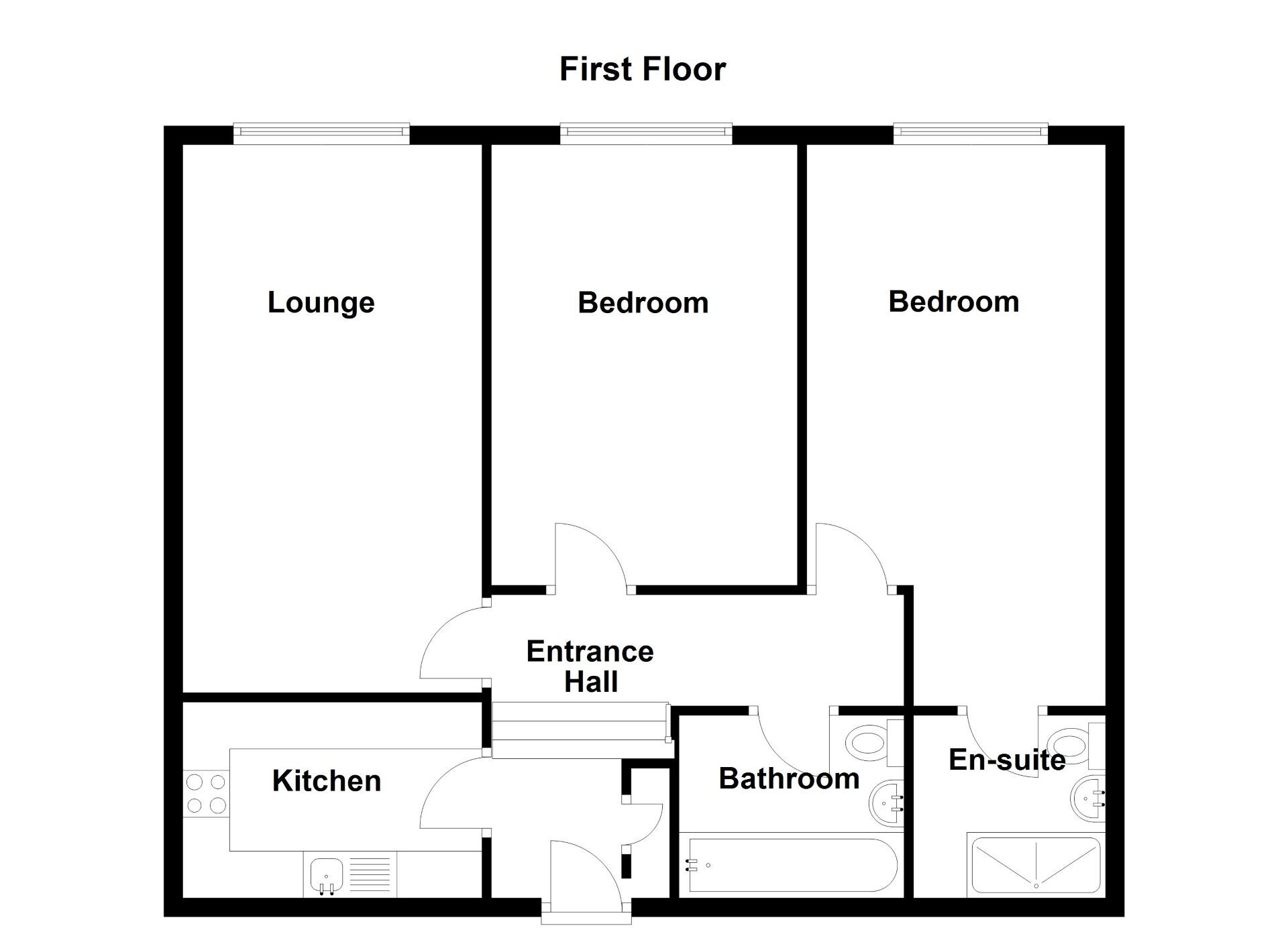Floorplan of 2 bedroom Flat for sale, Wills Oval, Newcastle upon Tyne, Tyne and Wear, NE7