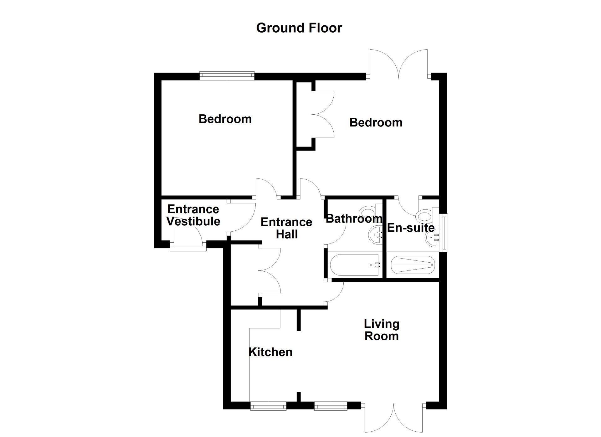 Floorplan of 2 bedroom Flat for sale, Windermere Close, Wallsend, Tyne and Wear, NE28