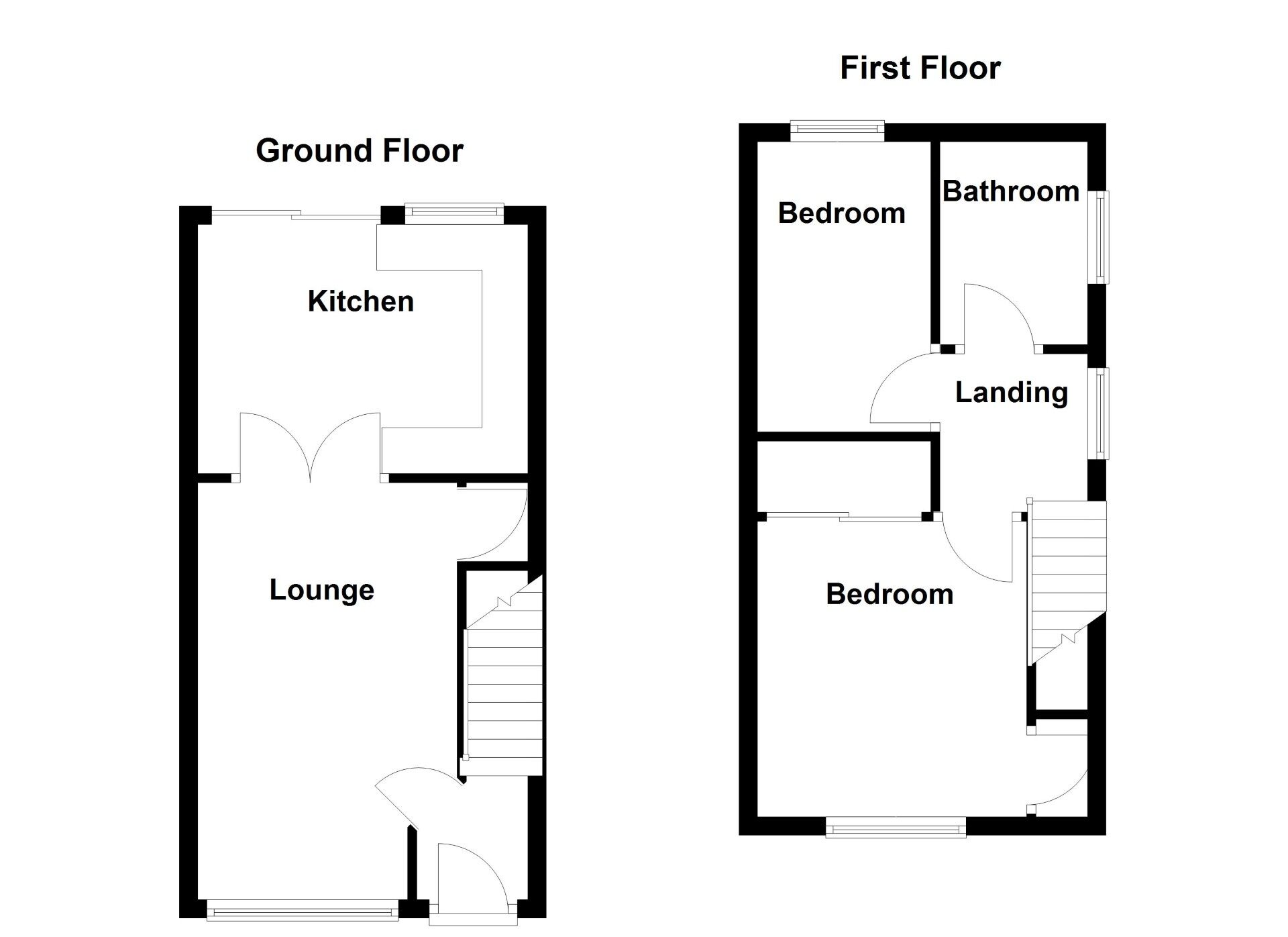 Floorplan of 2 bedroom Semi Detached House for sale, Exeter Road, Wallsend, Tyne and Wear, NE28
